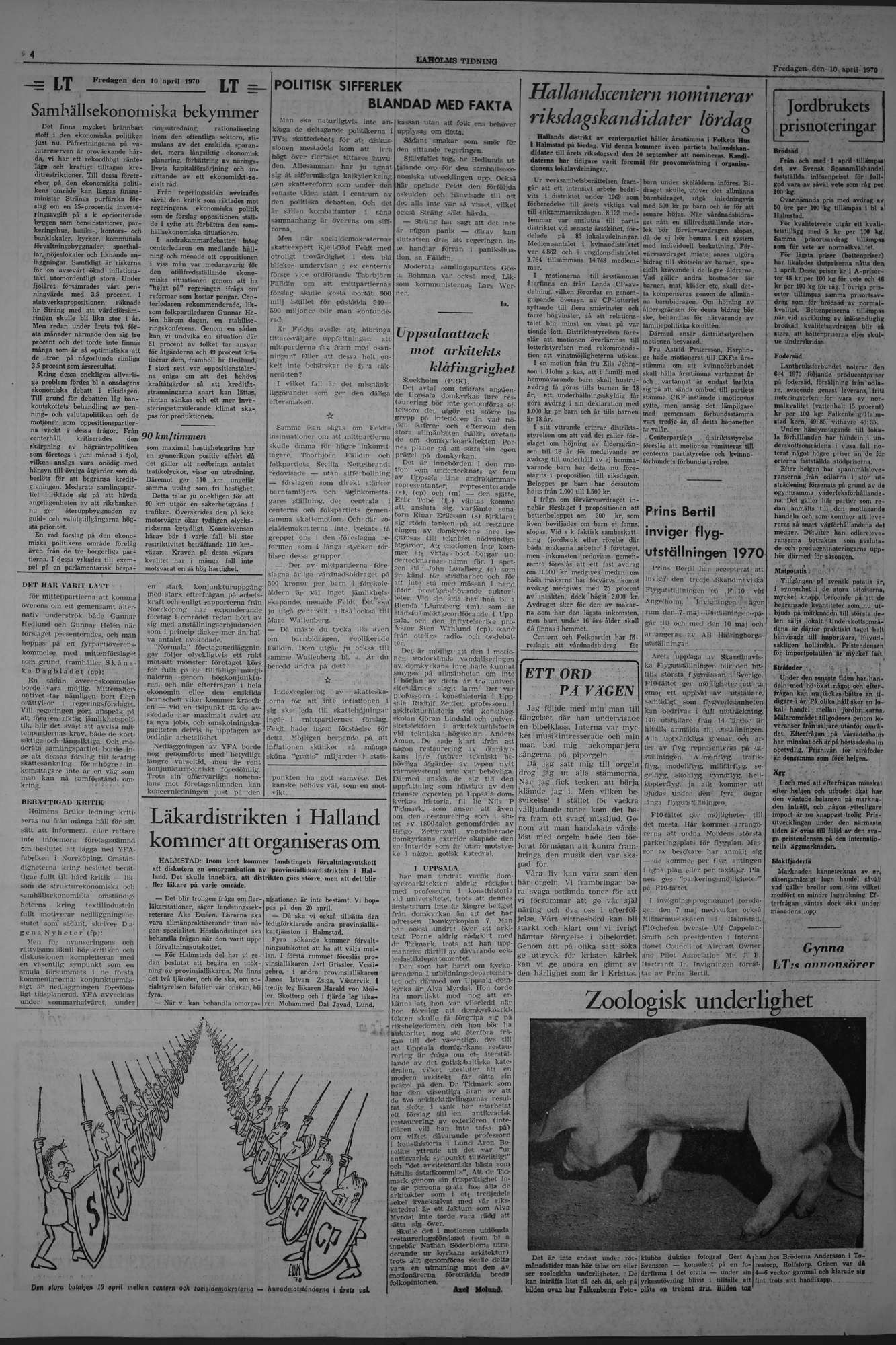 Laholms Tidning Fredag 10 april 1970, sida 4