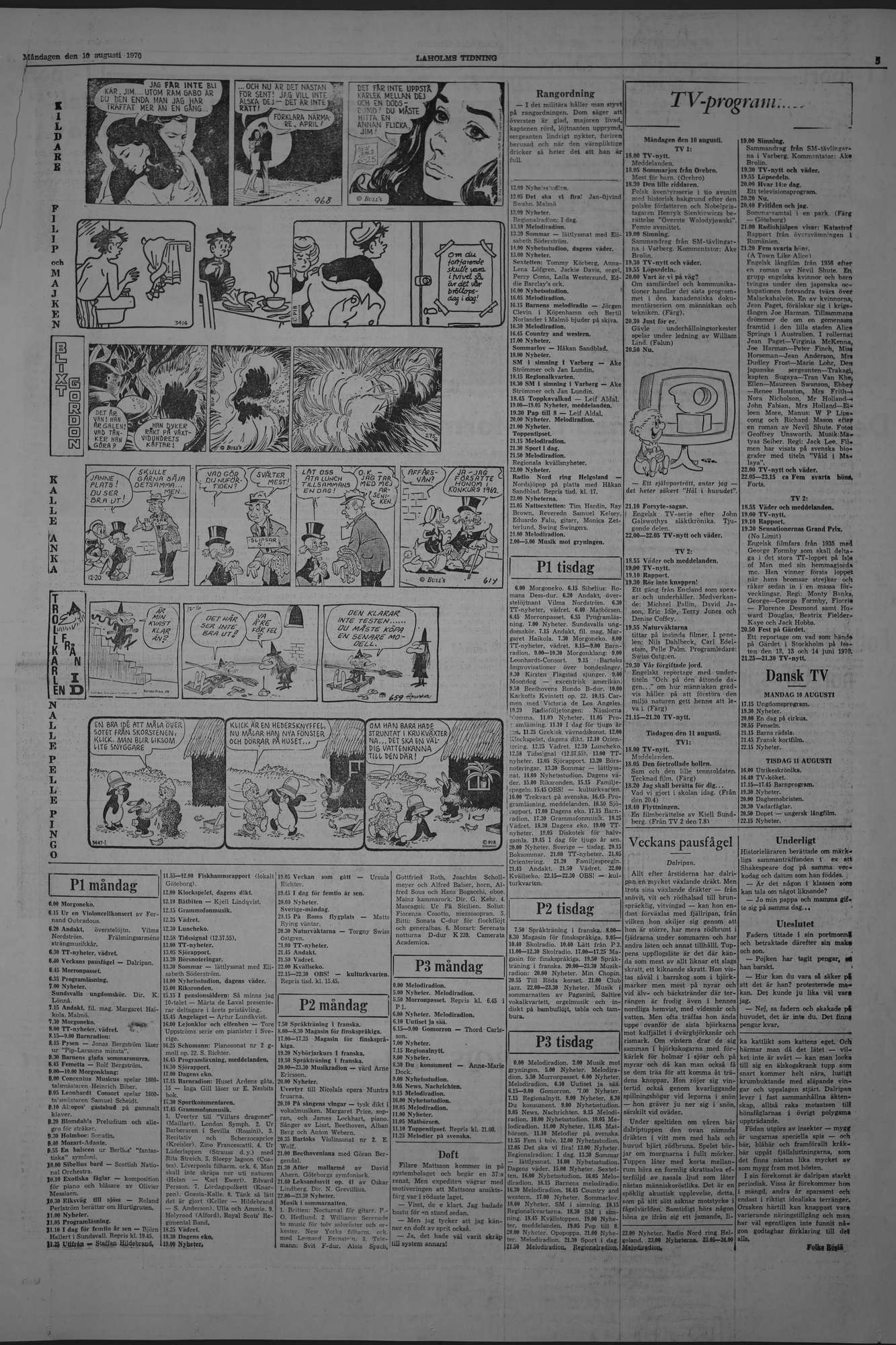 Laholms Tidning Måndag 10 augusti 1970, sida 5