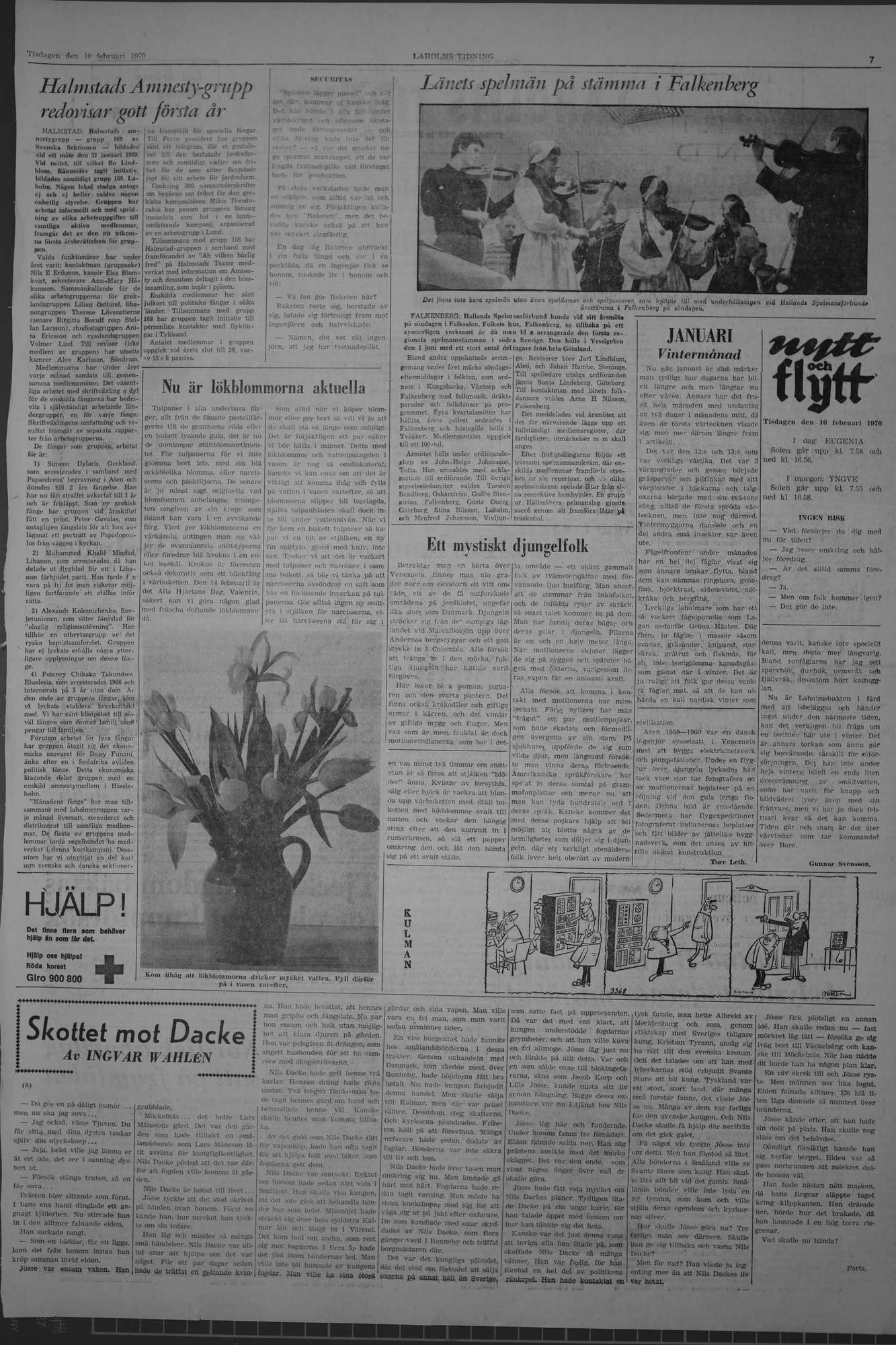Laholms Tidning Tisdag 10 februari 1970, sida 7