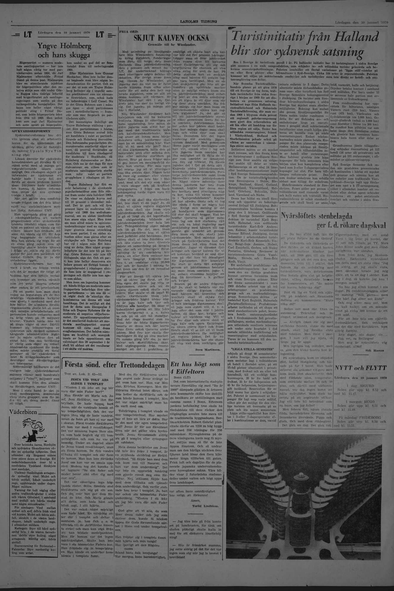 Laholms Tidning Lördag 10 januari 1970, sida 4