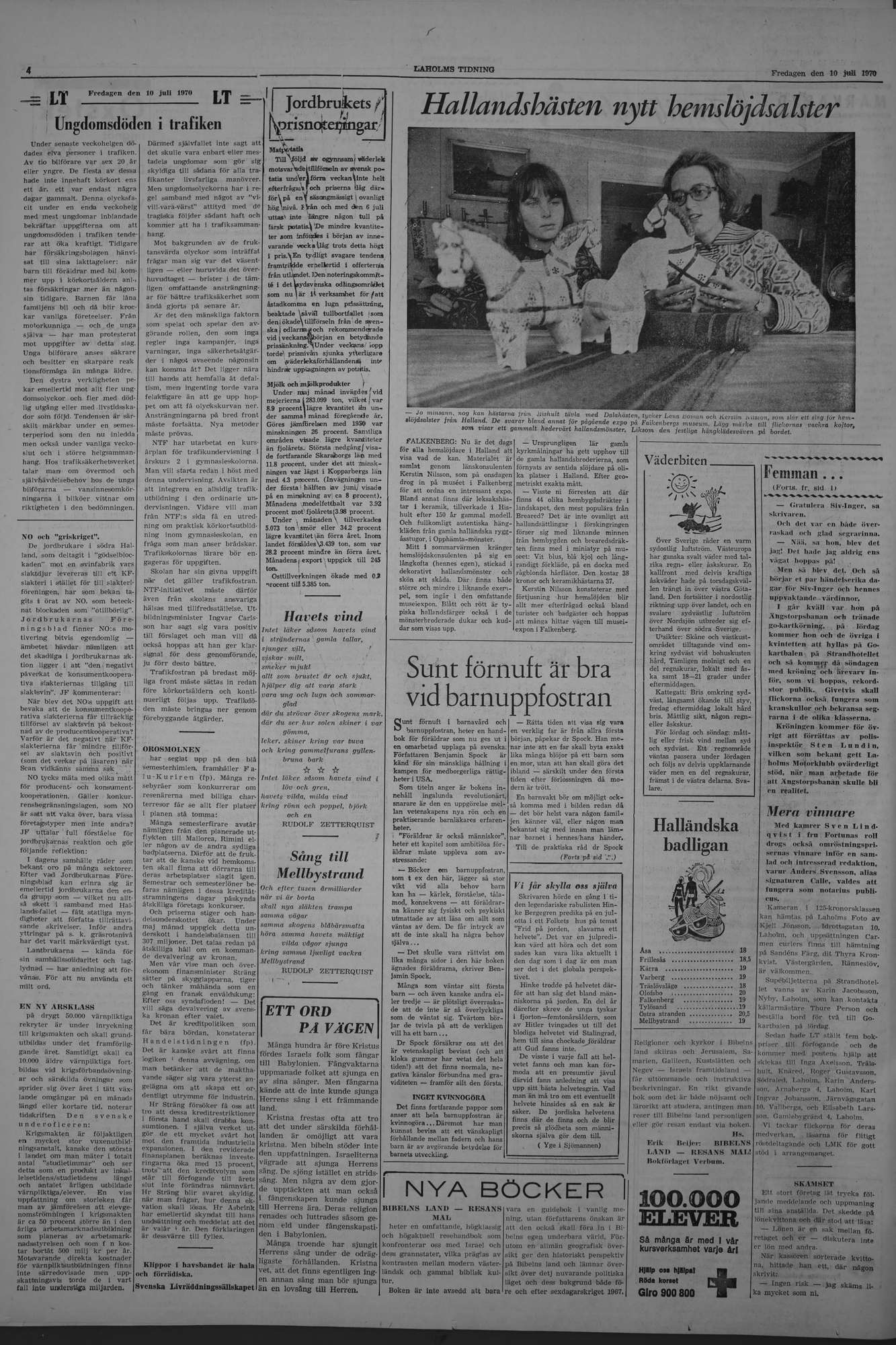 Laholms Tidning Fredag 10 juli 1970, sida 4