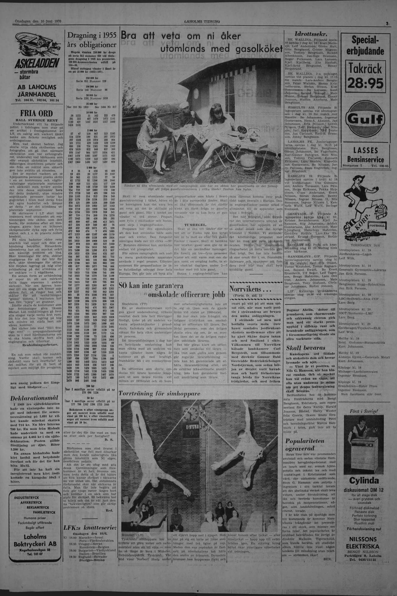 Laholms Tidning Onsdag 10 juni 1970, sida 3