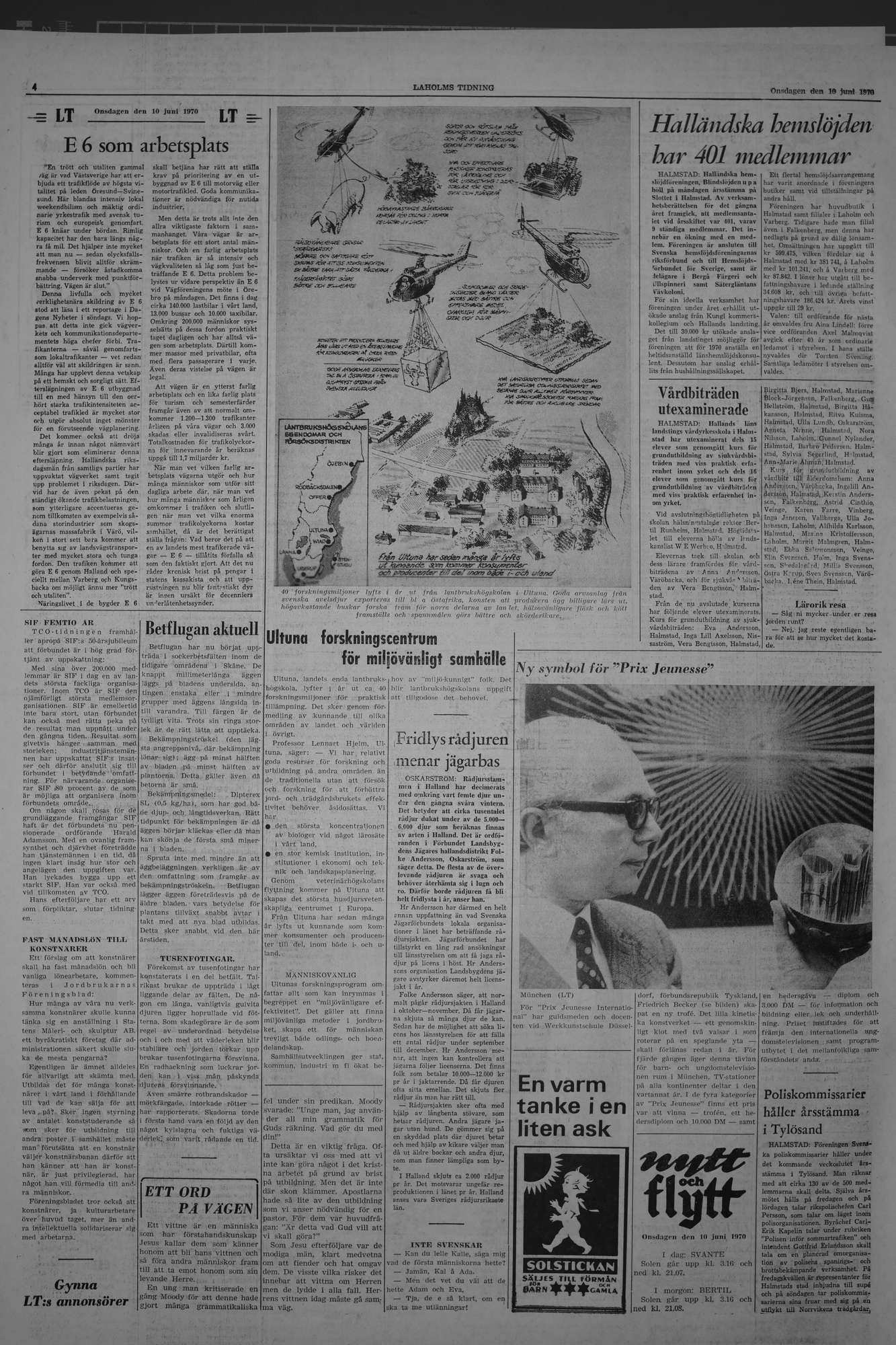 Laholms Tidning Onsdag 10 juni 1970, sida 4