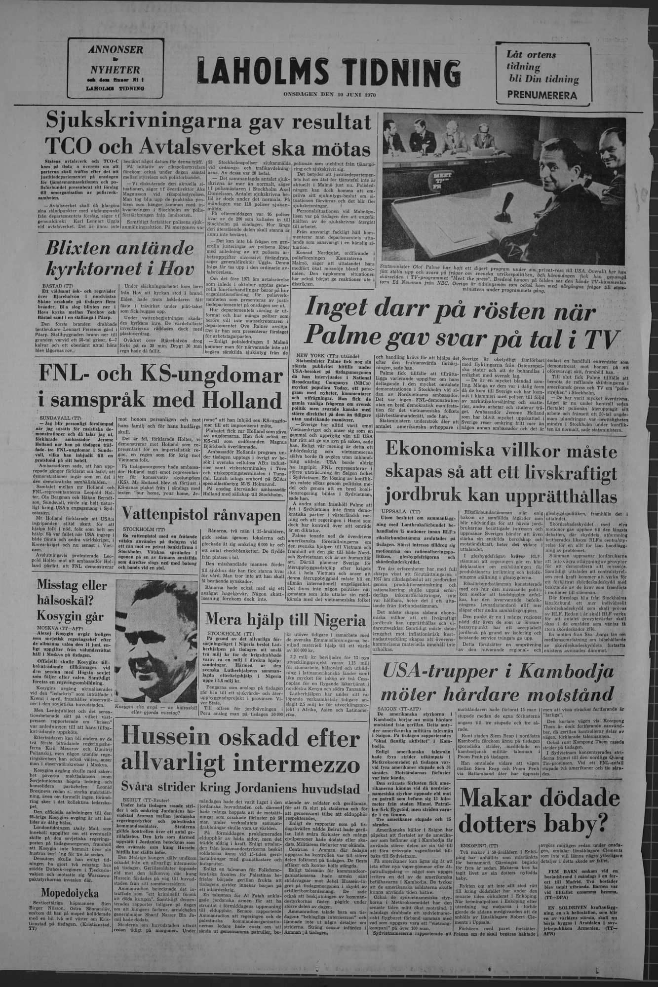 Laholms Tidning Onsdag 10 juni 1970, sida 8
