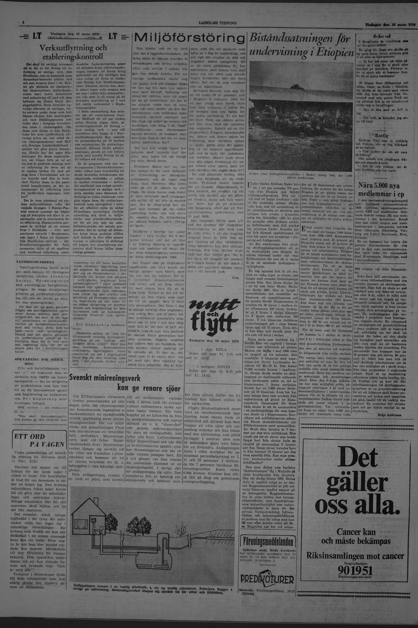 Laholms Tidning Tisdag 10 mars 1970, sida 4