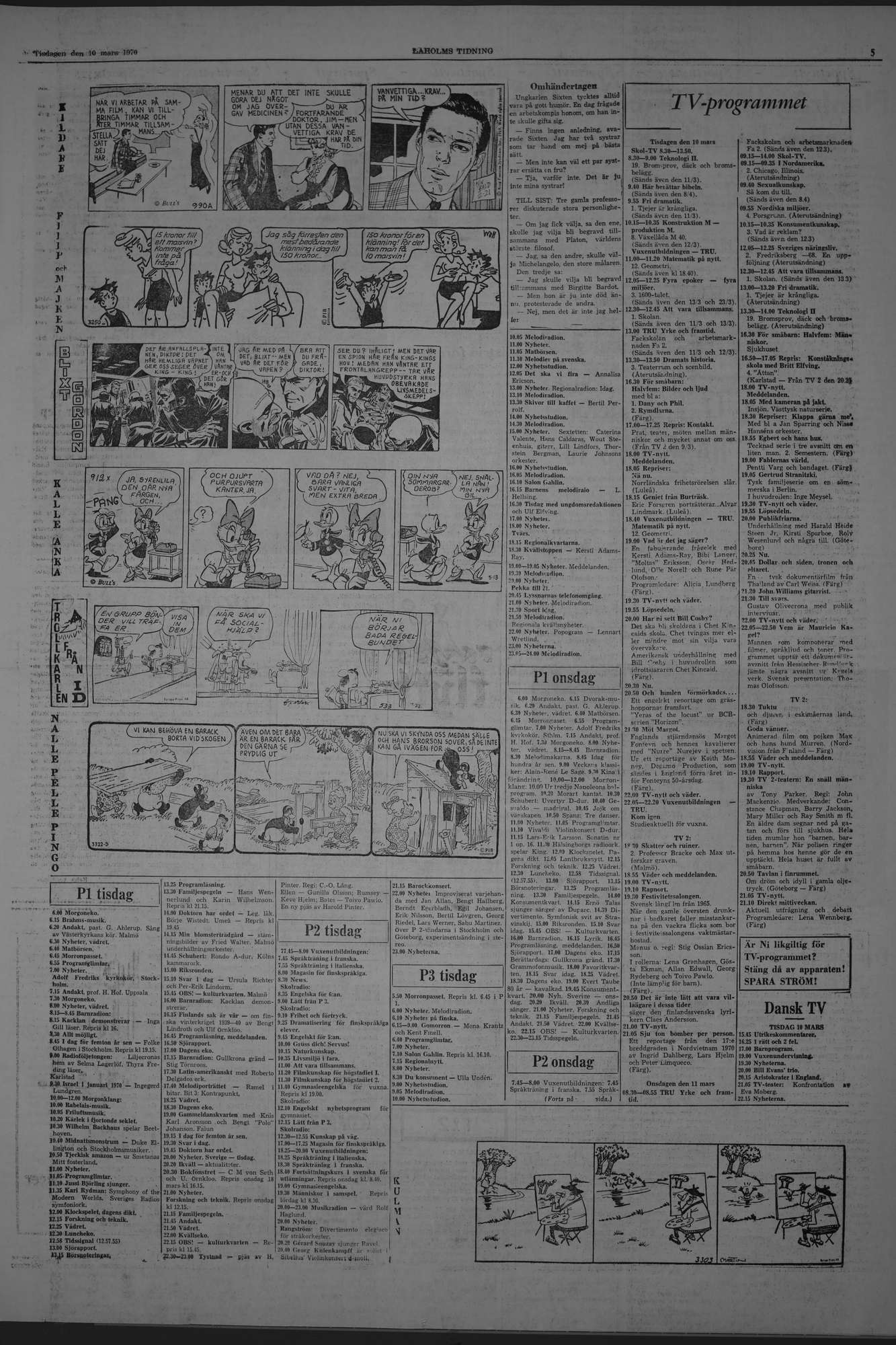 Laholms Tidning Tisdag 10 mars 1970, sida 5