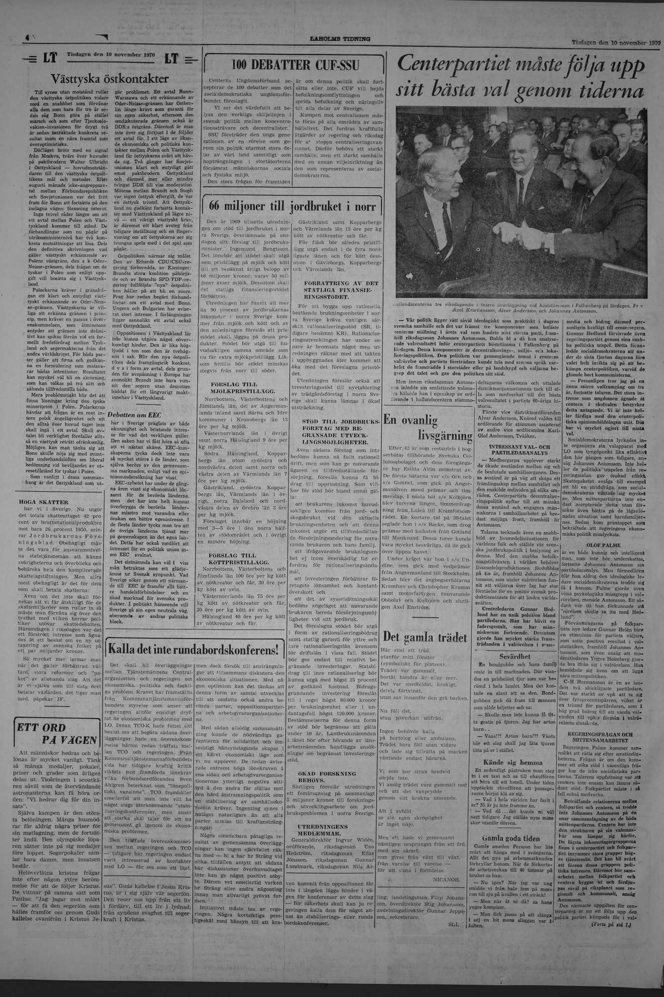 Laholms Tidning Tisdag 10 november 1970, sida 2