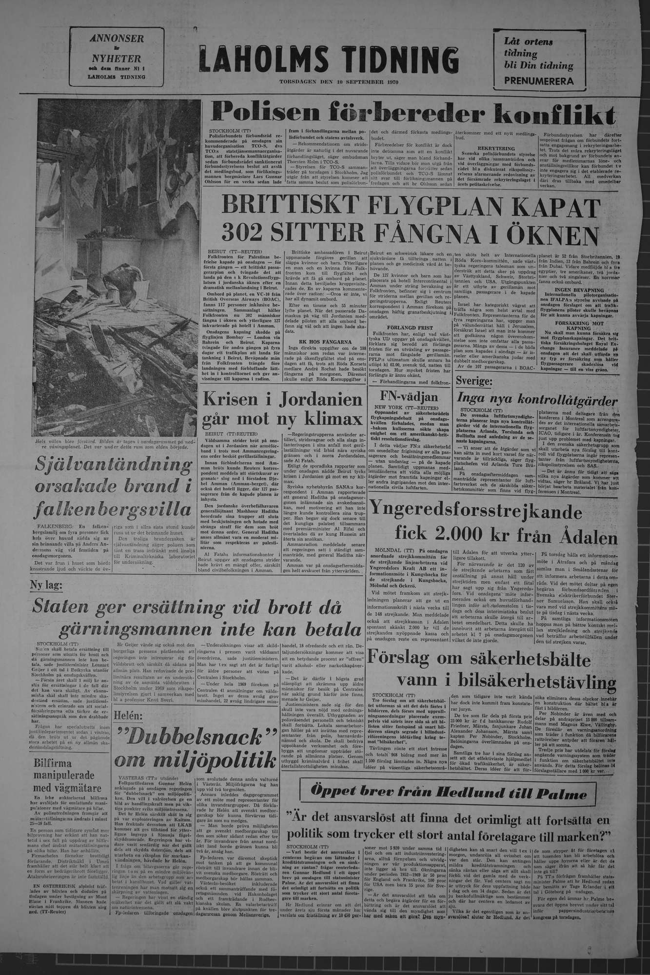 Laholms Tidning Torsdag 10 september 1970, sida 8