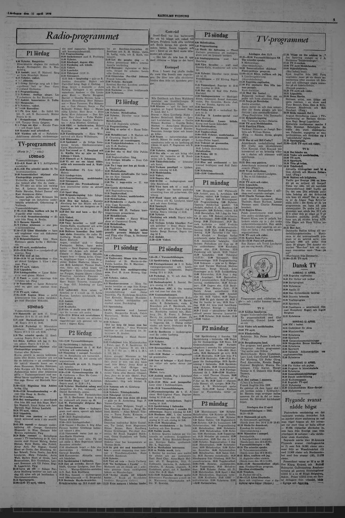 Laholms Tidning Lördag 11 april 1970, sida 5