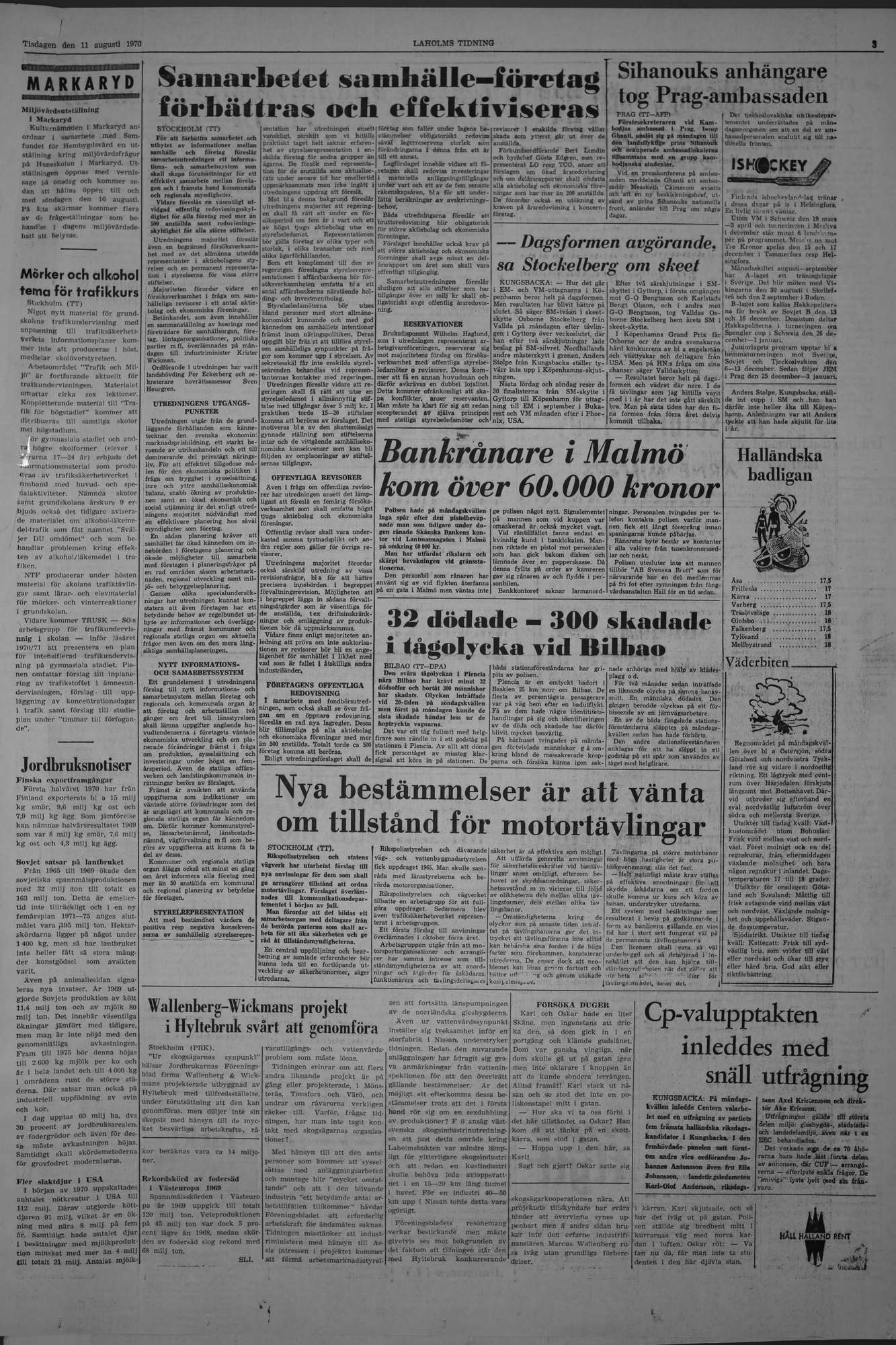 Laholms Tidning Tisdag 11 augusti 1970, sida 3