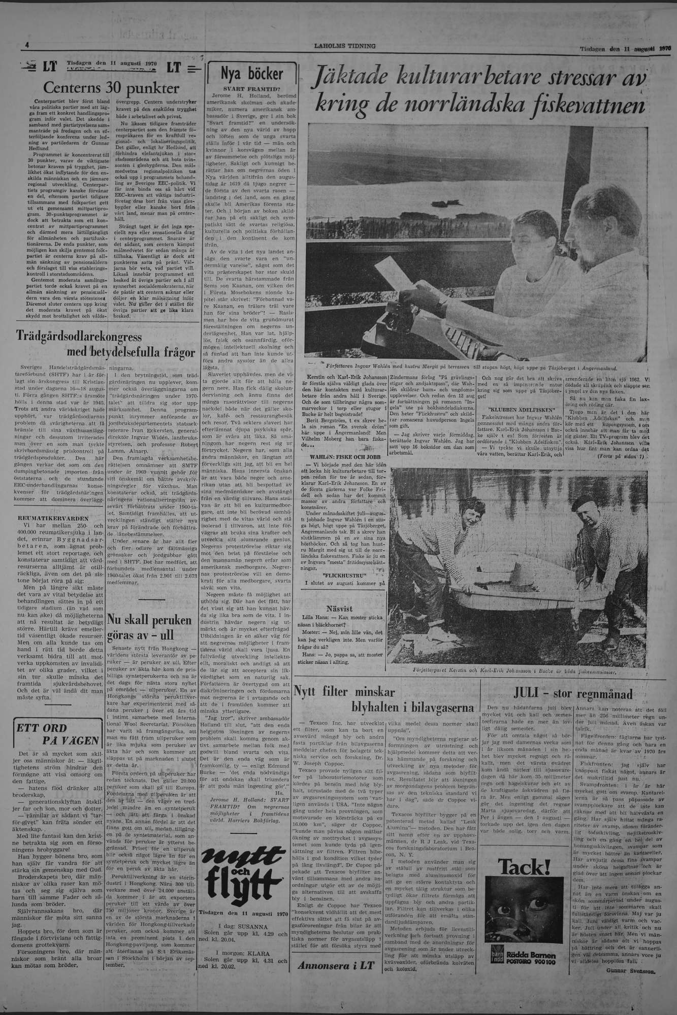 Laholms Tidning Tisdag 11 augusti 1970, sida 4