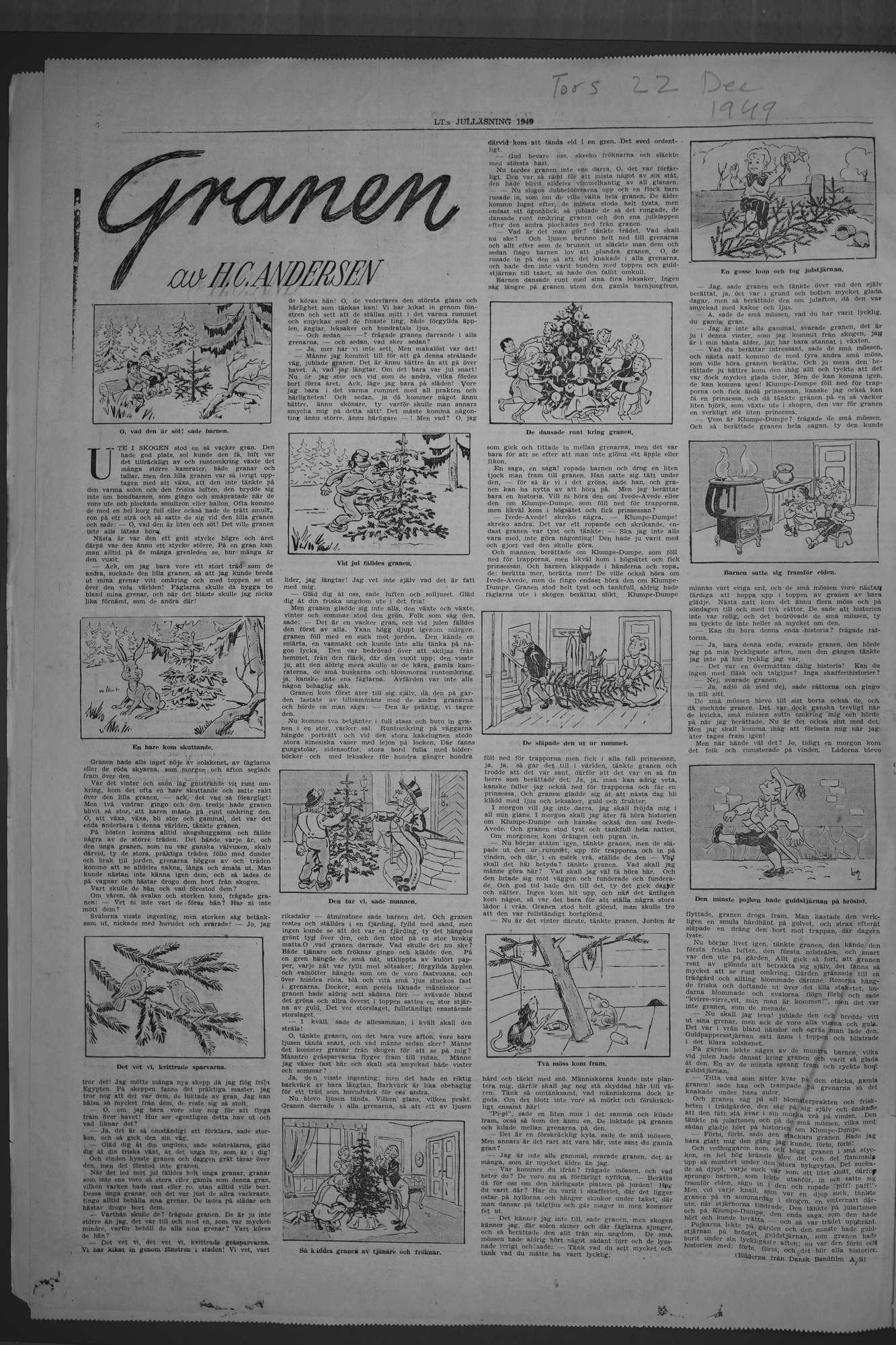 Laholms Tidning Torsdag 22 december 1949, sida 14
