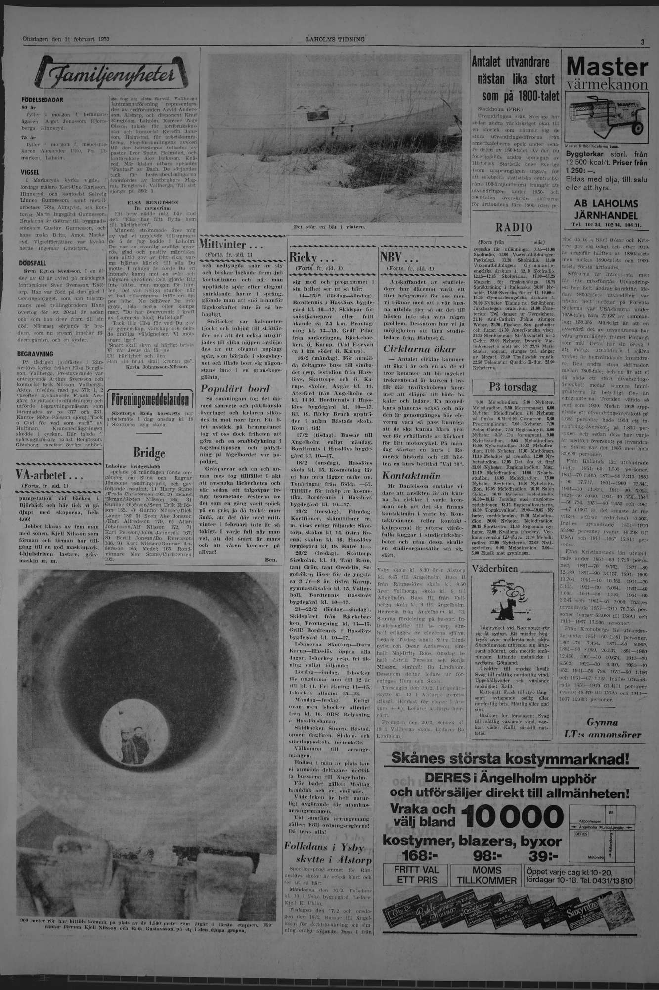 Laholms Tidning Onsdag 11 februari 1970, sida 3