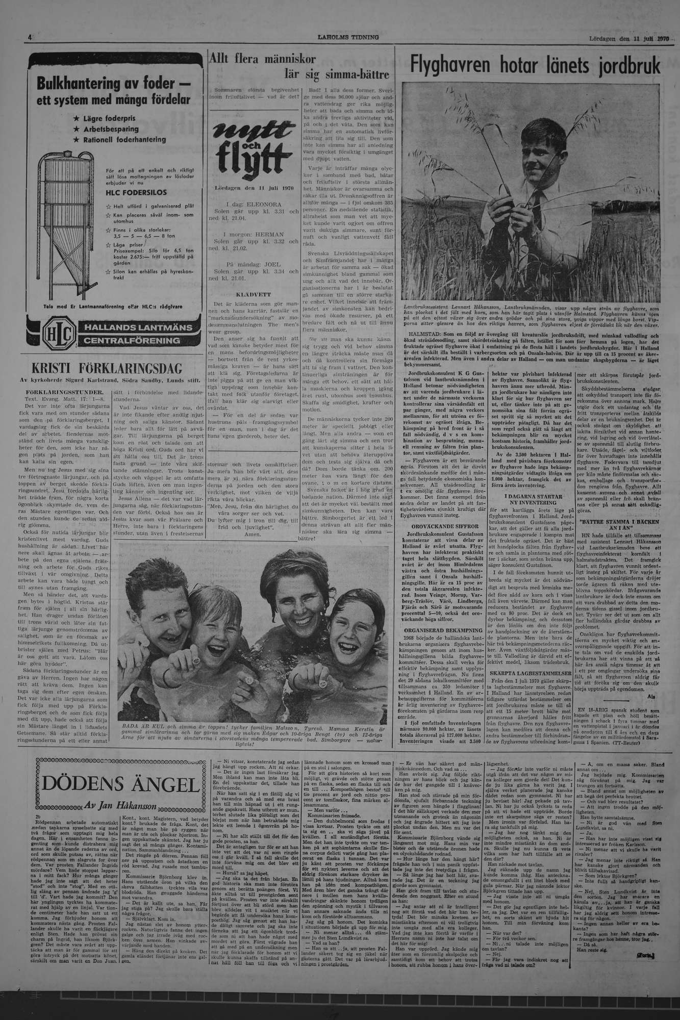 Laholms Tidning Lördag 11 juli 1970, sida 4