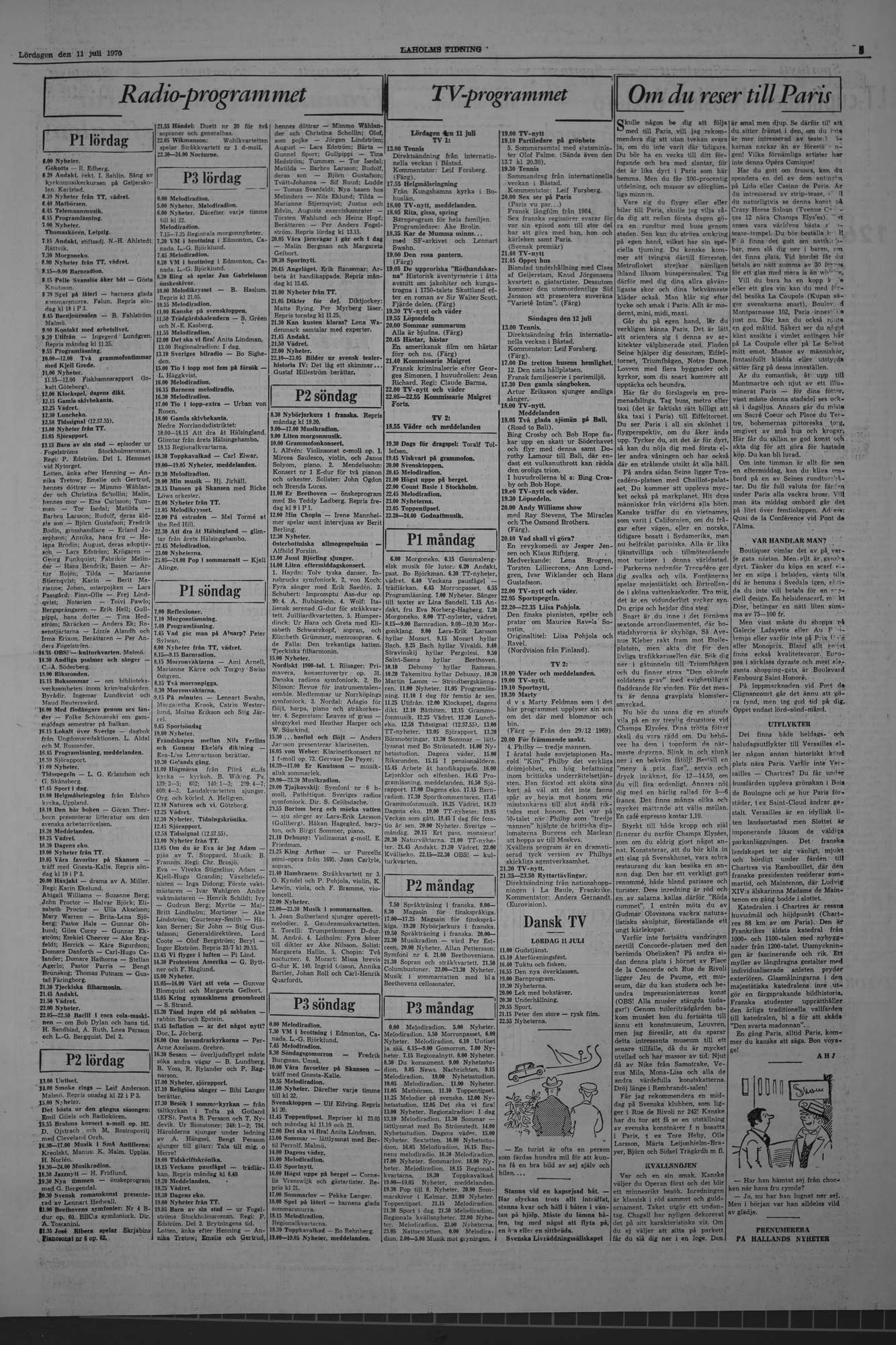 Laholms Tidning Lördag 11 juli 1970, sida 5