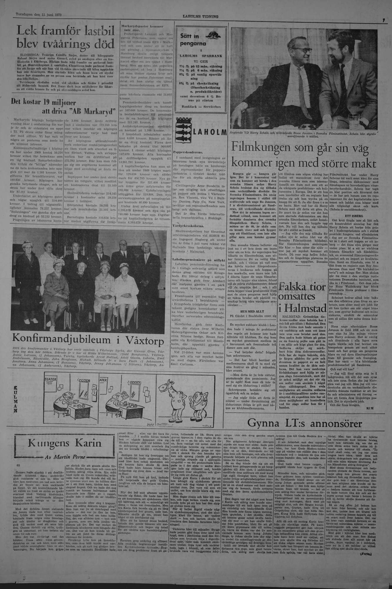 Laholms Tidning Torsdag 11 juni 1970, sida 7