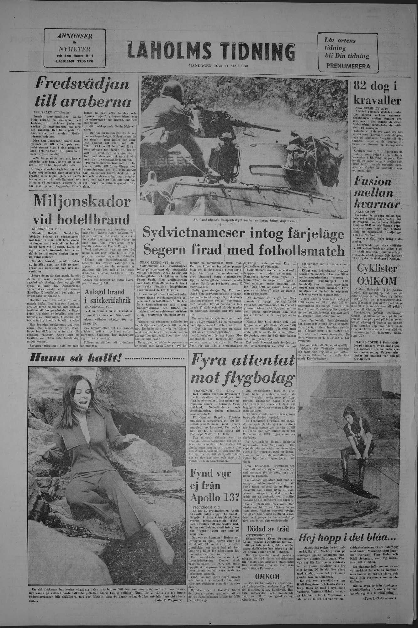 Laholms Tidning Måndag 11 maj 1970, sida 8