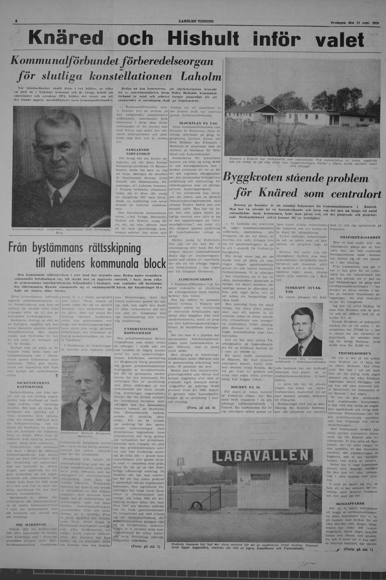 Laholms Tidning Fredag 11 september 1970, sida 4