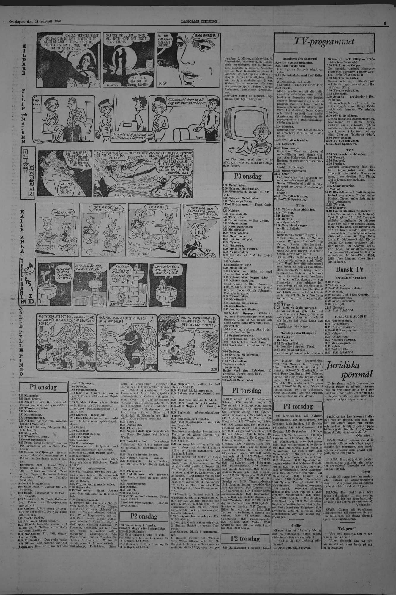 Laholms Tidning Onsdag 12 augusti 1970, sida 5