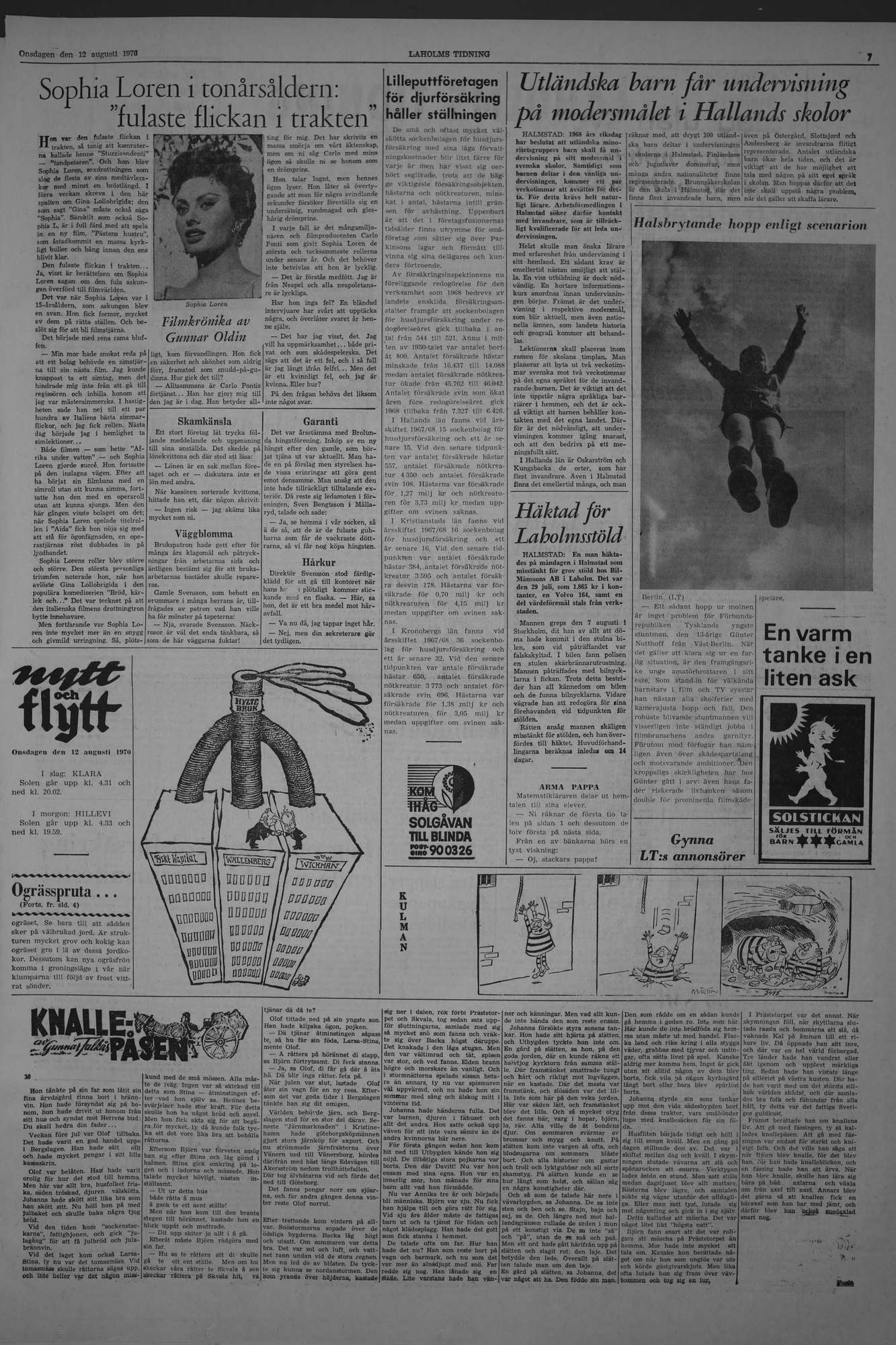 Laholms Tidning Onsdag 12 augusti 1970, sida 7