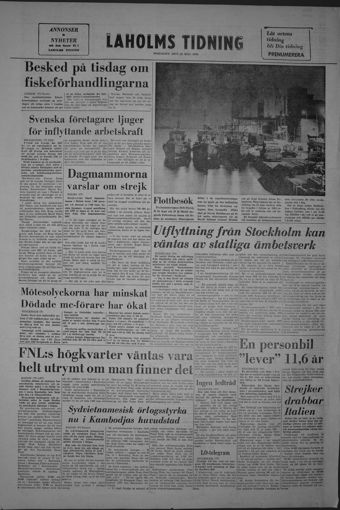 Laholms Tidning Tisdag 12 maj 1970, sida 8