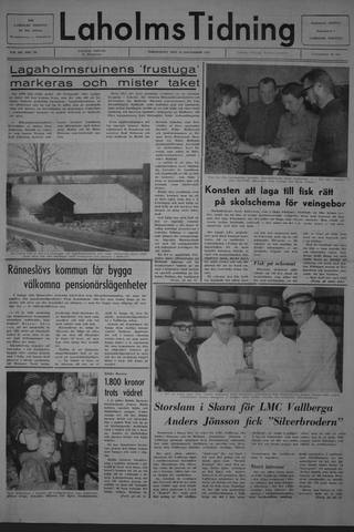 Förstasidan, Torsdag 12 november 1970