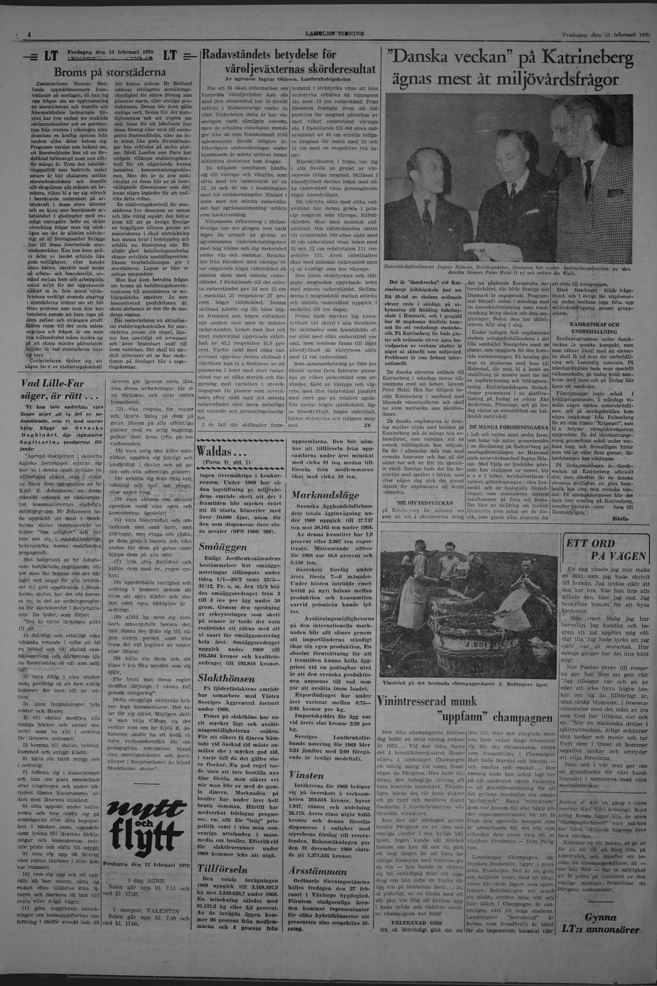 Laholms Tidning Fredag 13 februari 1970, sida 4
