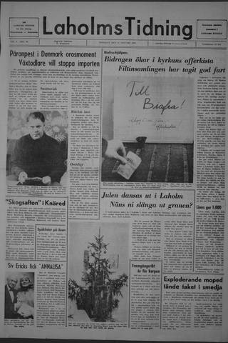 Förstasidan, Tisdag 13 januari 1970