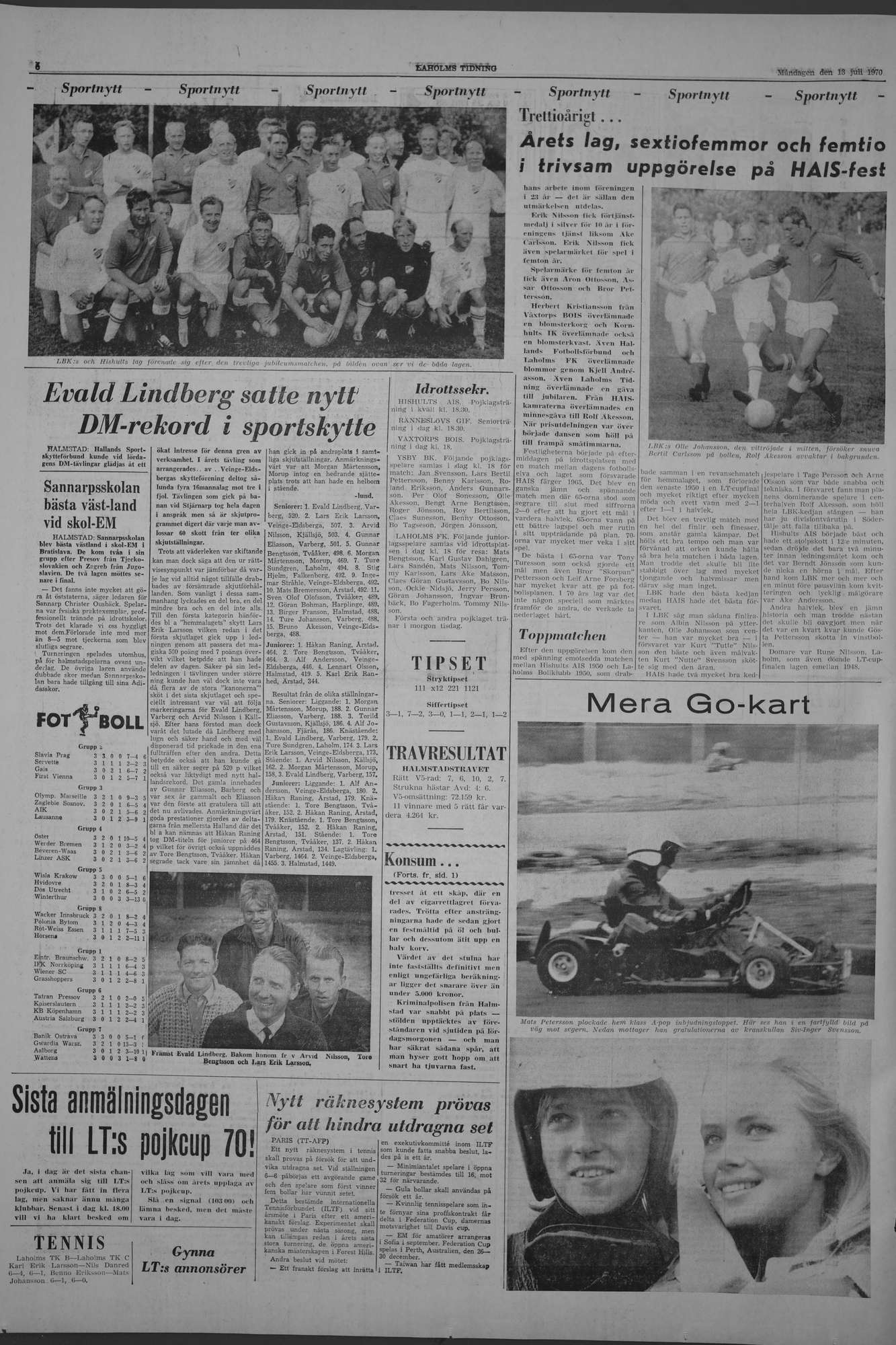 Laholms Tidning Måndag 13 juli 1970, sida 6