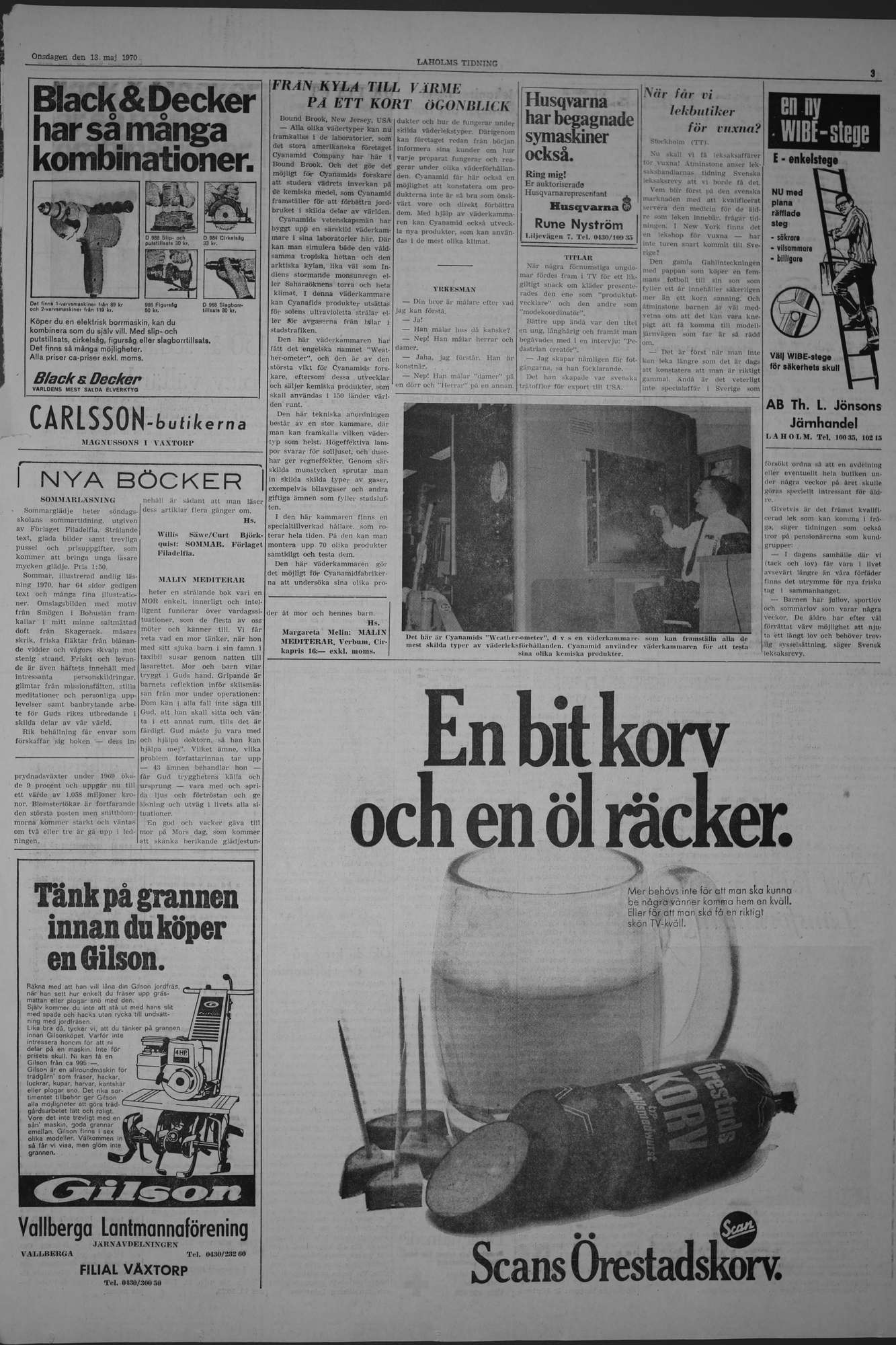 Laholms Tidning Onsdag 13 maj 1970, sida 3