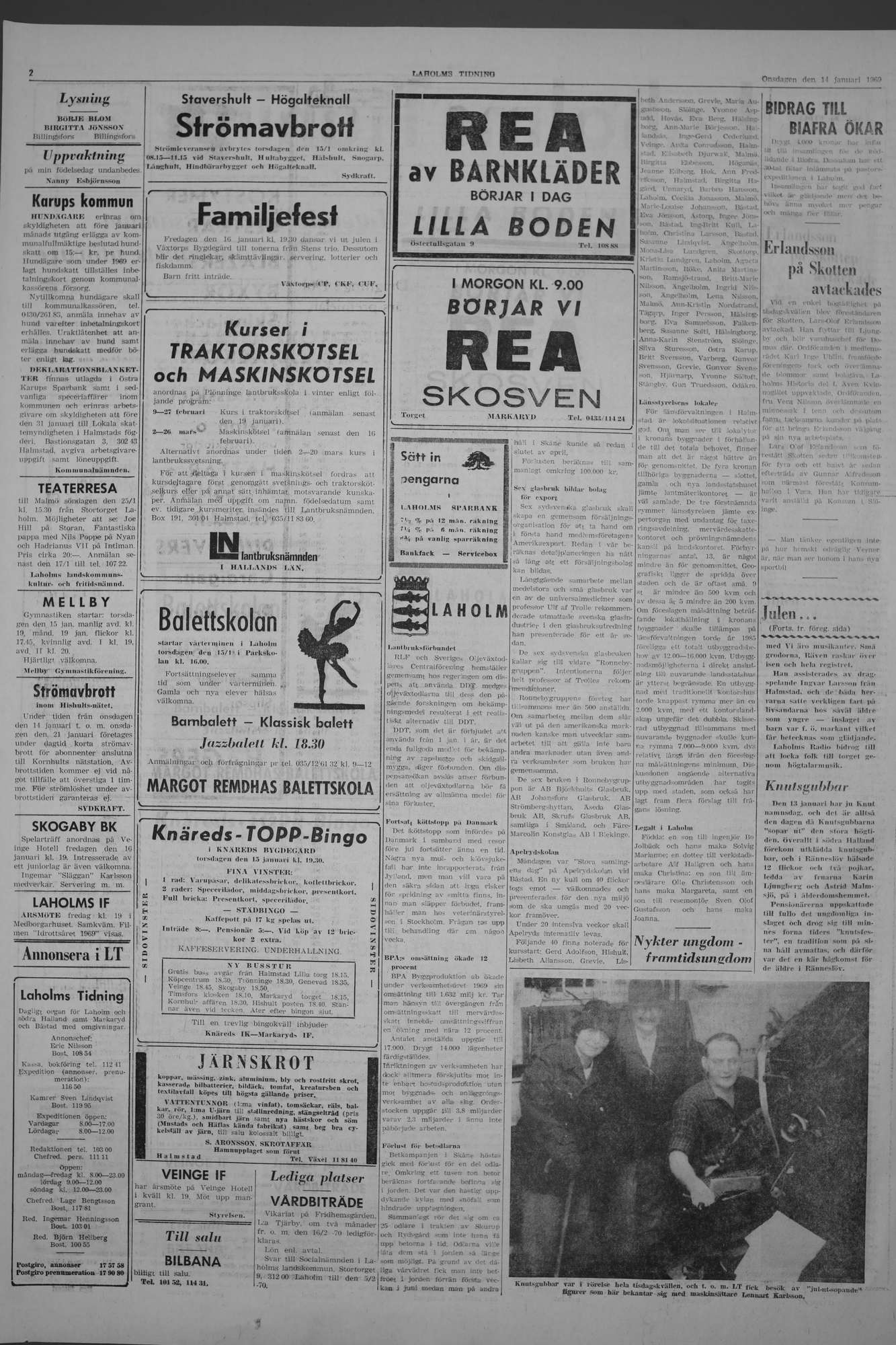 Laholms Tidning Onsdag 14 januari 1970, sida 2