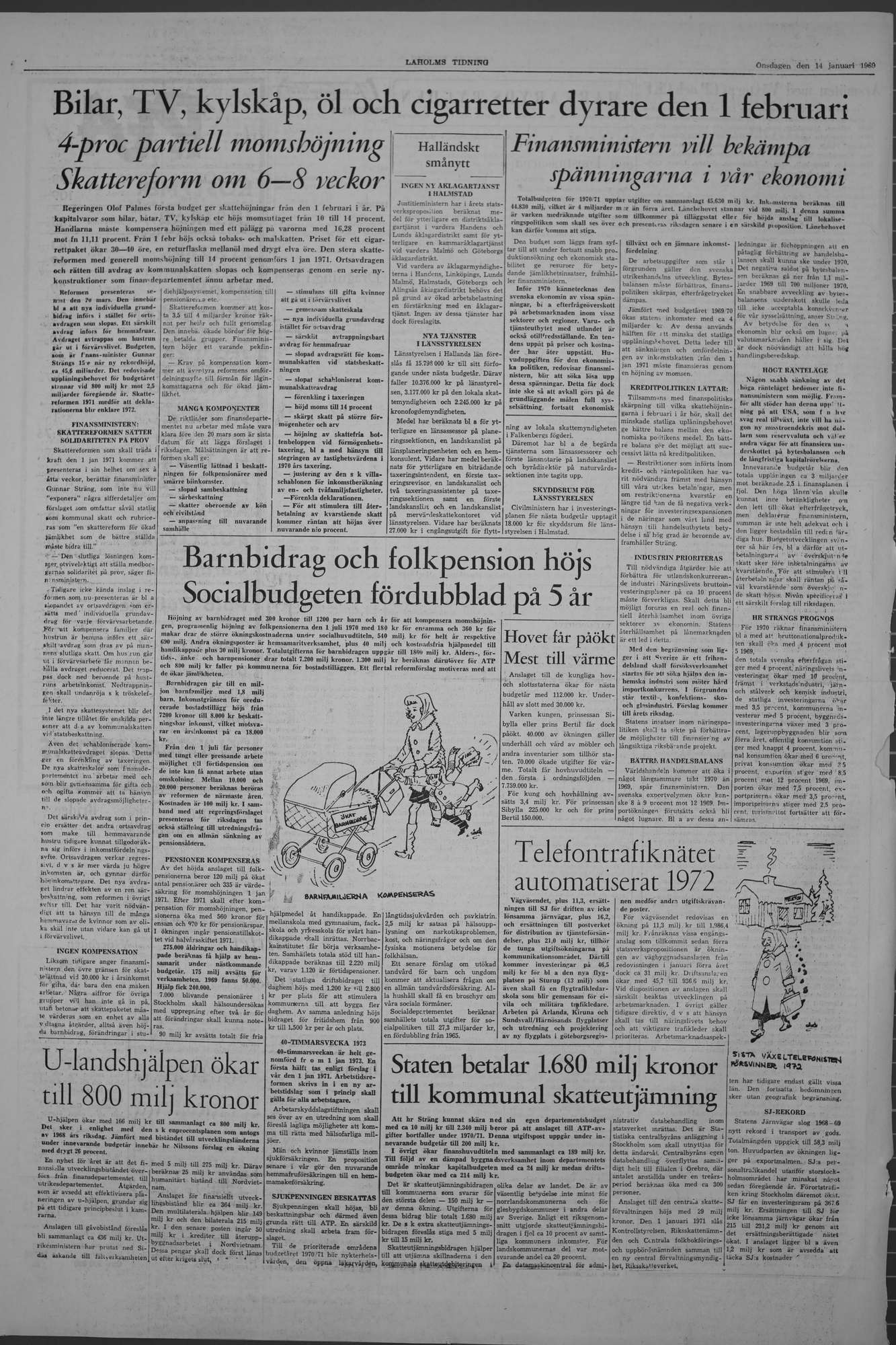 Laholms Tidning Onsdag 14 januari 1970, sida 4