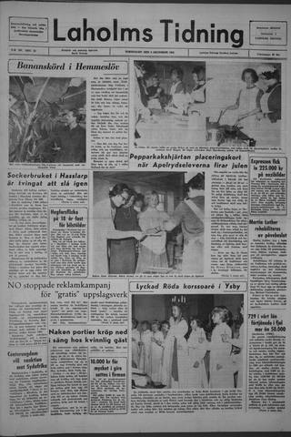Förstasidan, Torsdag 9 december 1965