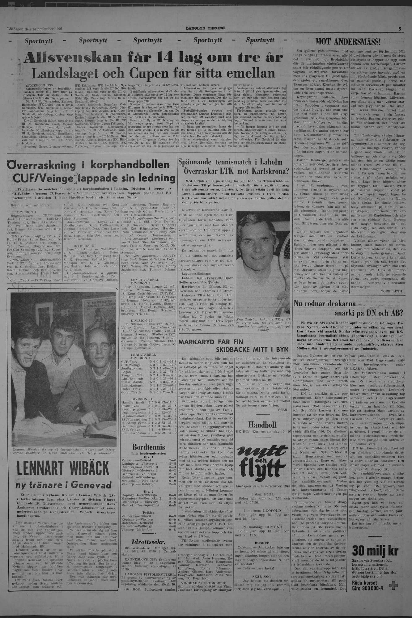 Laholms Tidning Lördag 14 november 1970, sida 5