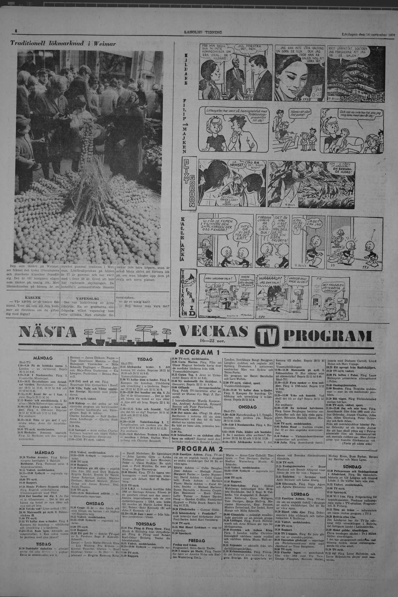 Laholms Tidning Lördag 14 november 1970, sida 6