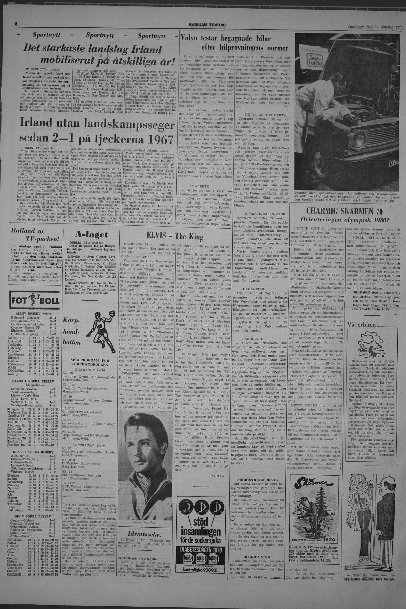 Laholms Tidning Onsdag 14 oktober 1970, sida 6