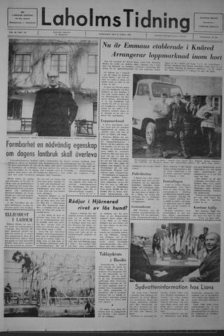 Förstasidan, Onsdag 15 april 1970