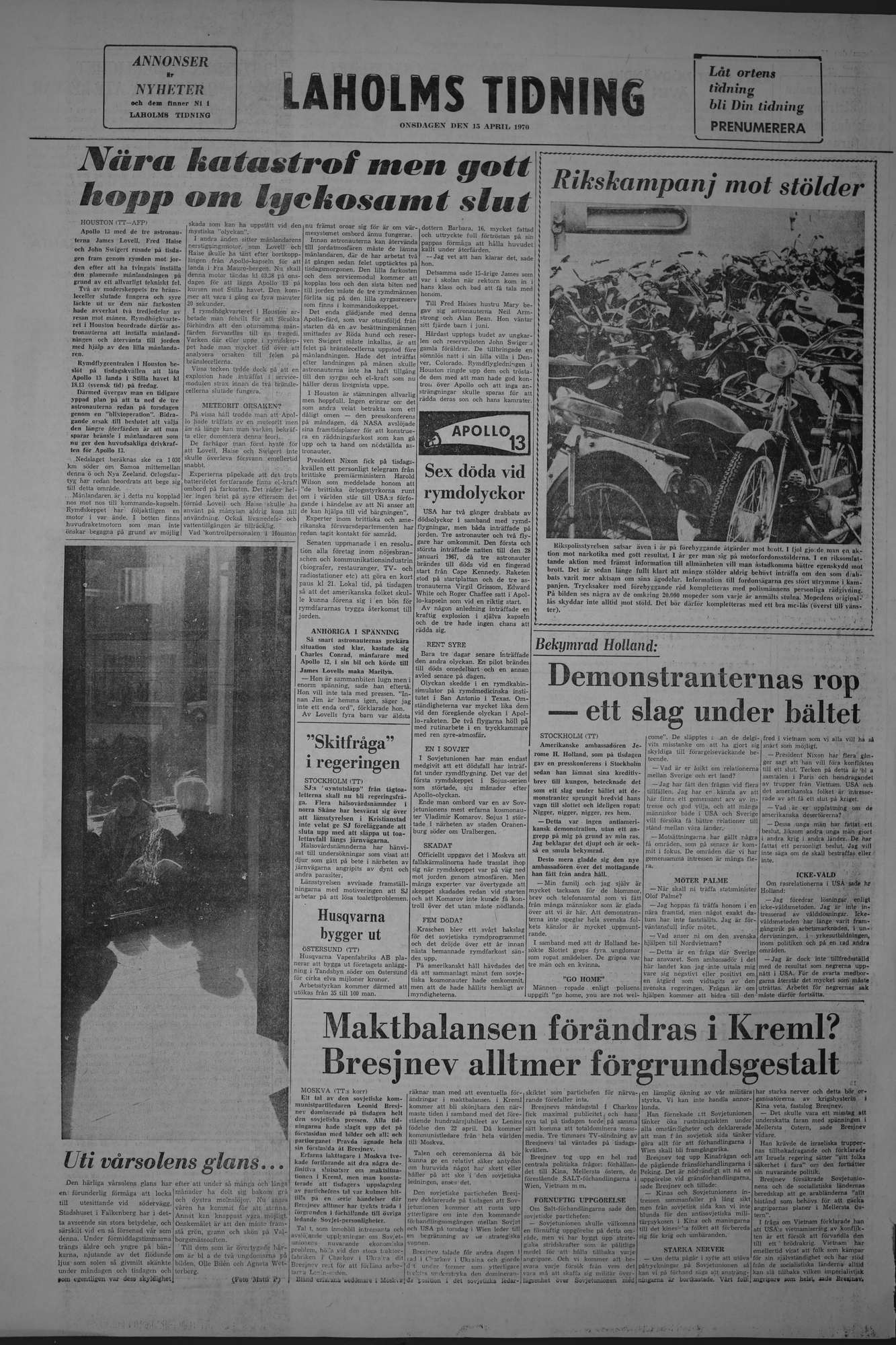 Laholms Tidning Onsdag 15 april 1970, sida 8