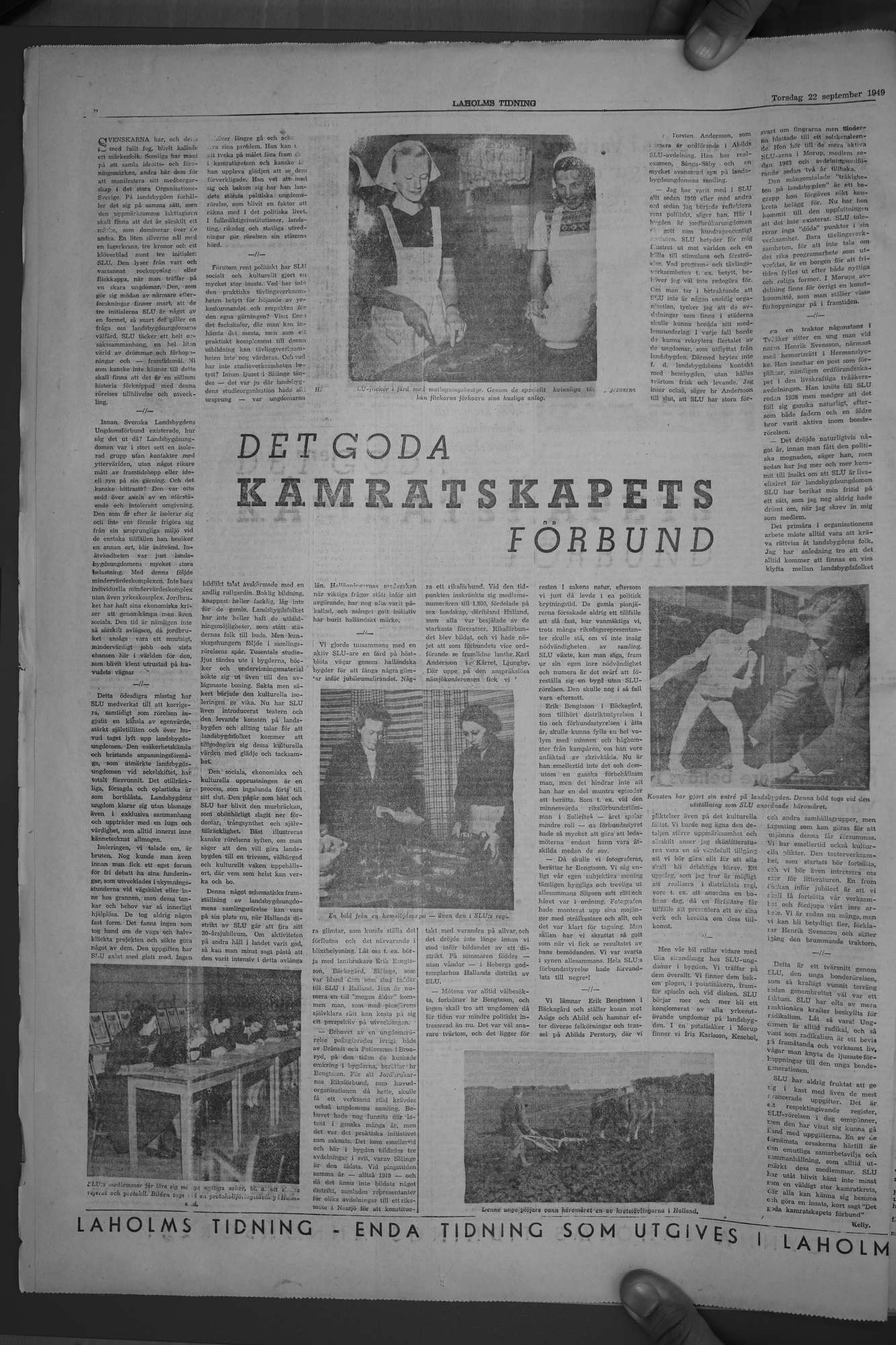 Laholms Tidning Torsdag 22 september 1949, sida 6