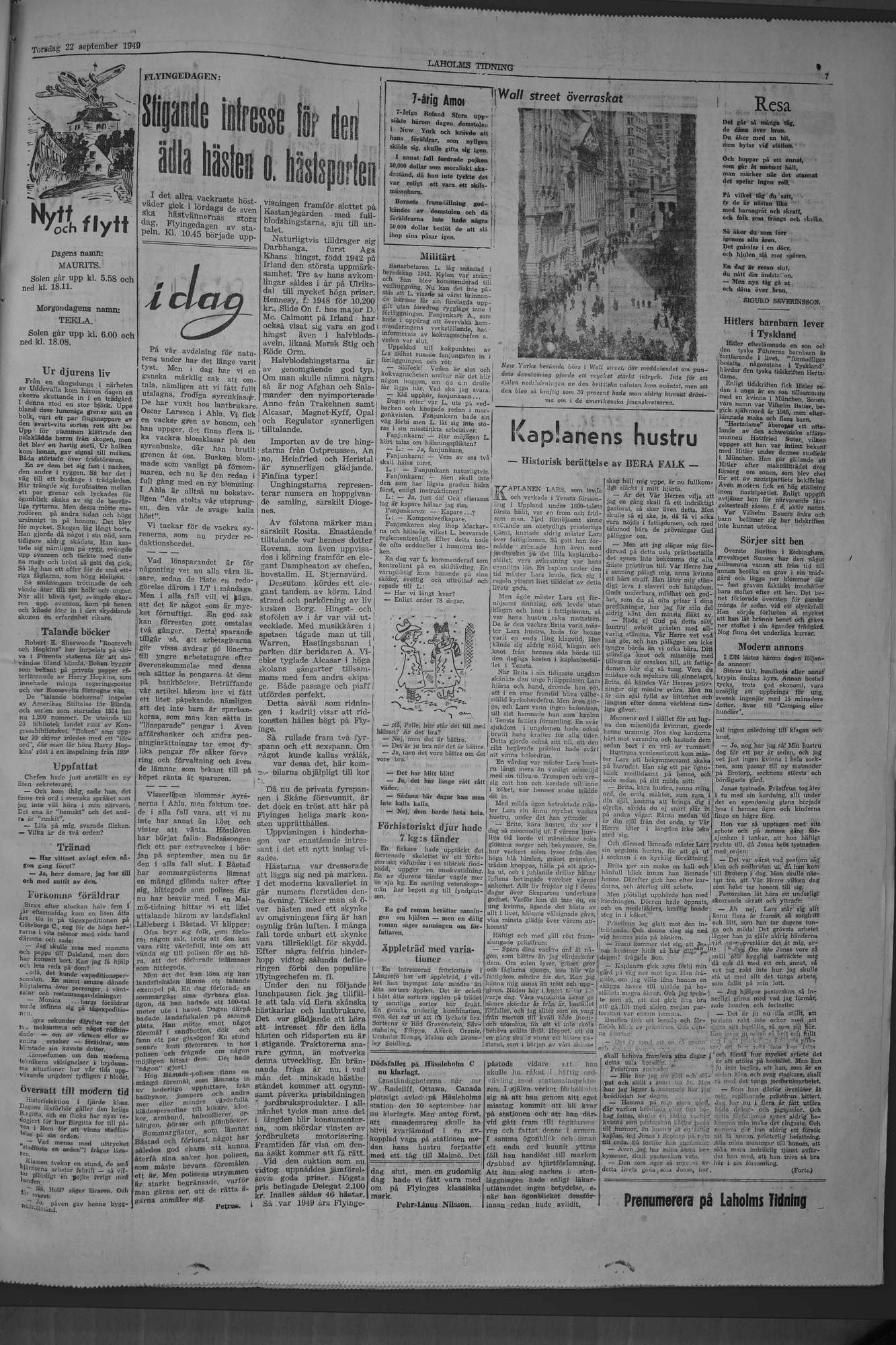 Laholms Tidning Torsdag 22 september 1949, sida 7