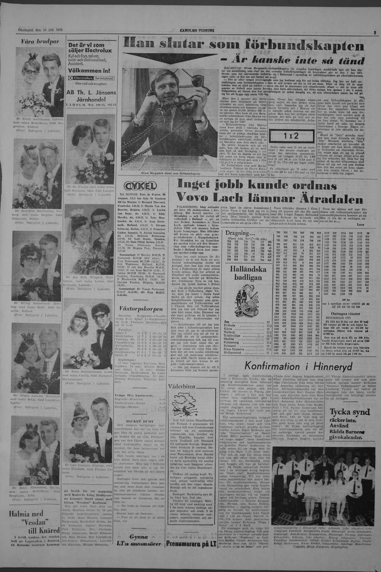 Laholms Tidning Onsdag 15 juli 1970, sida 3