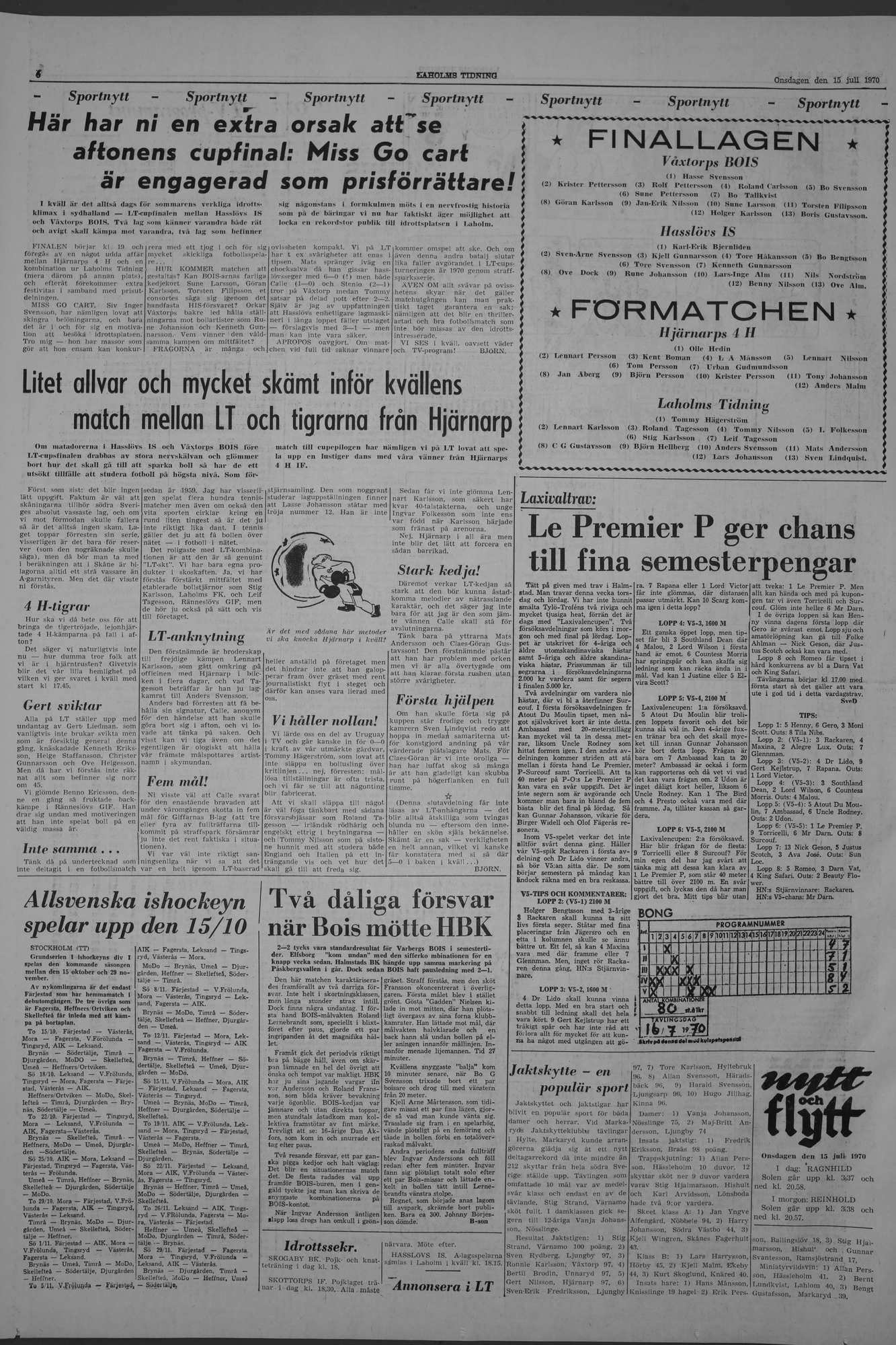 Laholms Tidning Onsdag 15 juli 1970, sida 6