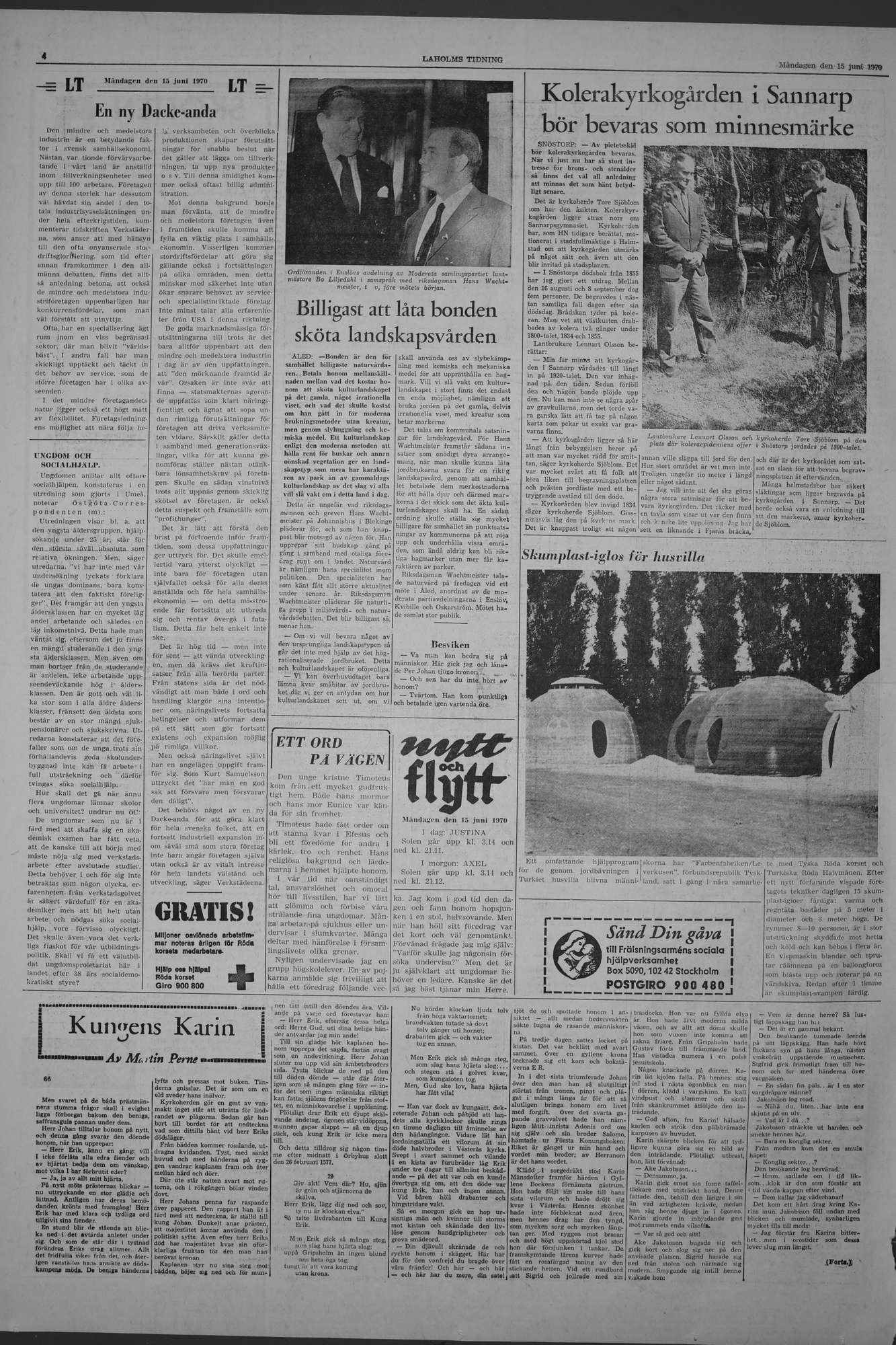 Laholms Tidning Måndag 15 juni 1970, sida 4