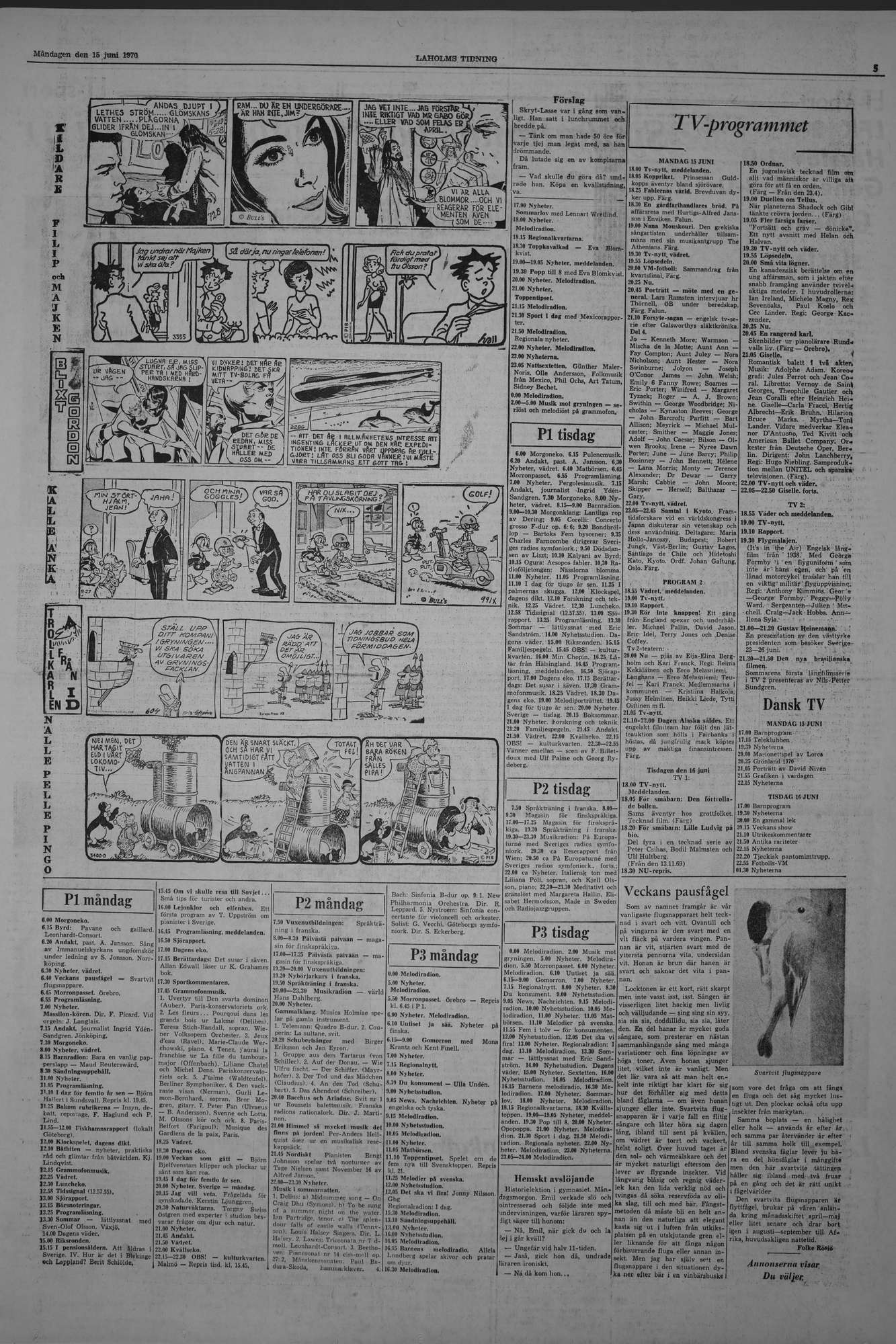 Laholms Tidning Måndag 15 juni 1970, sida 5