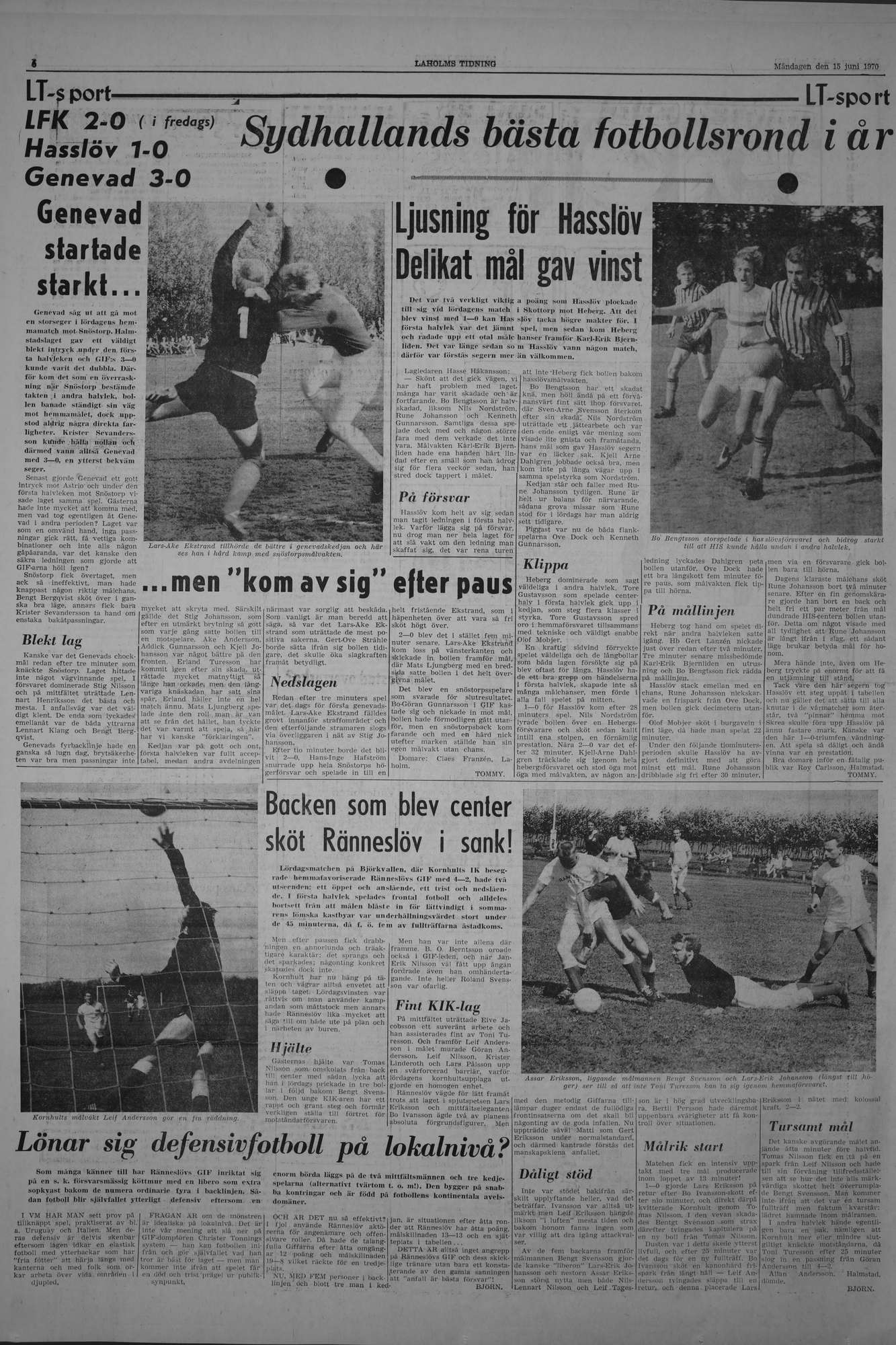 Laholms Tidning Måndag 15 juni 1970, sida 6