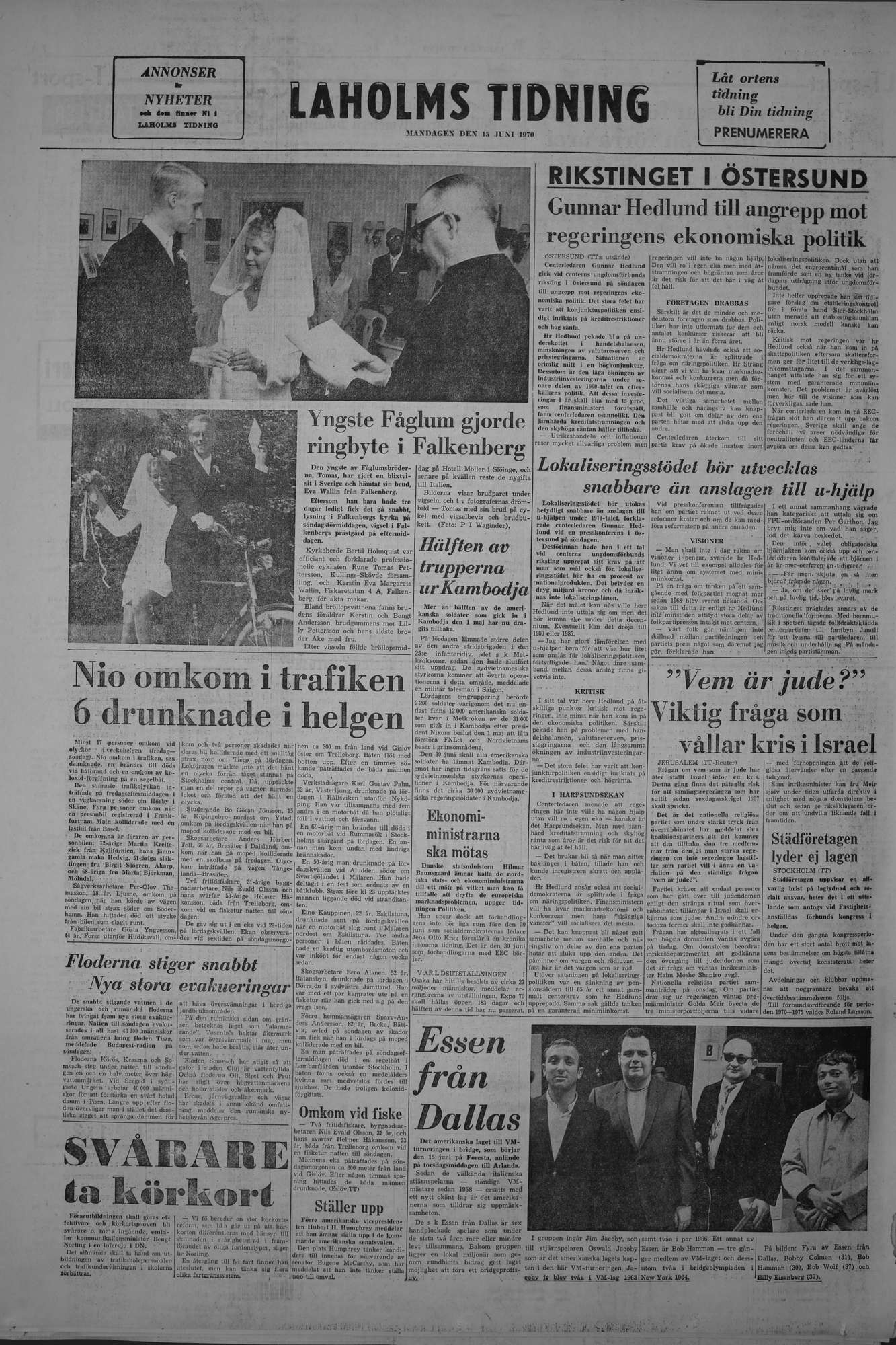 Laholms Tidning Måndag 15 juni 1970, sida 8