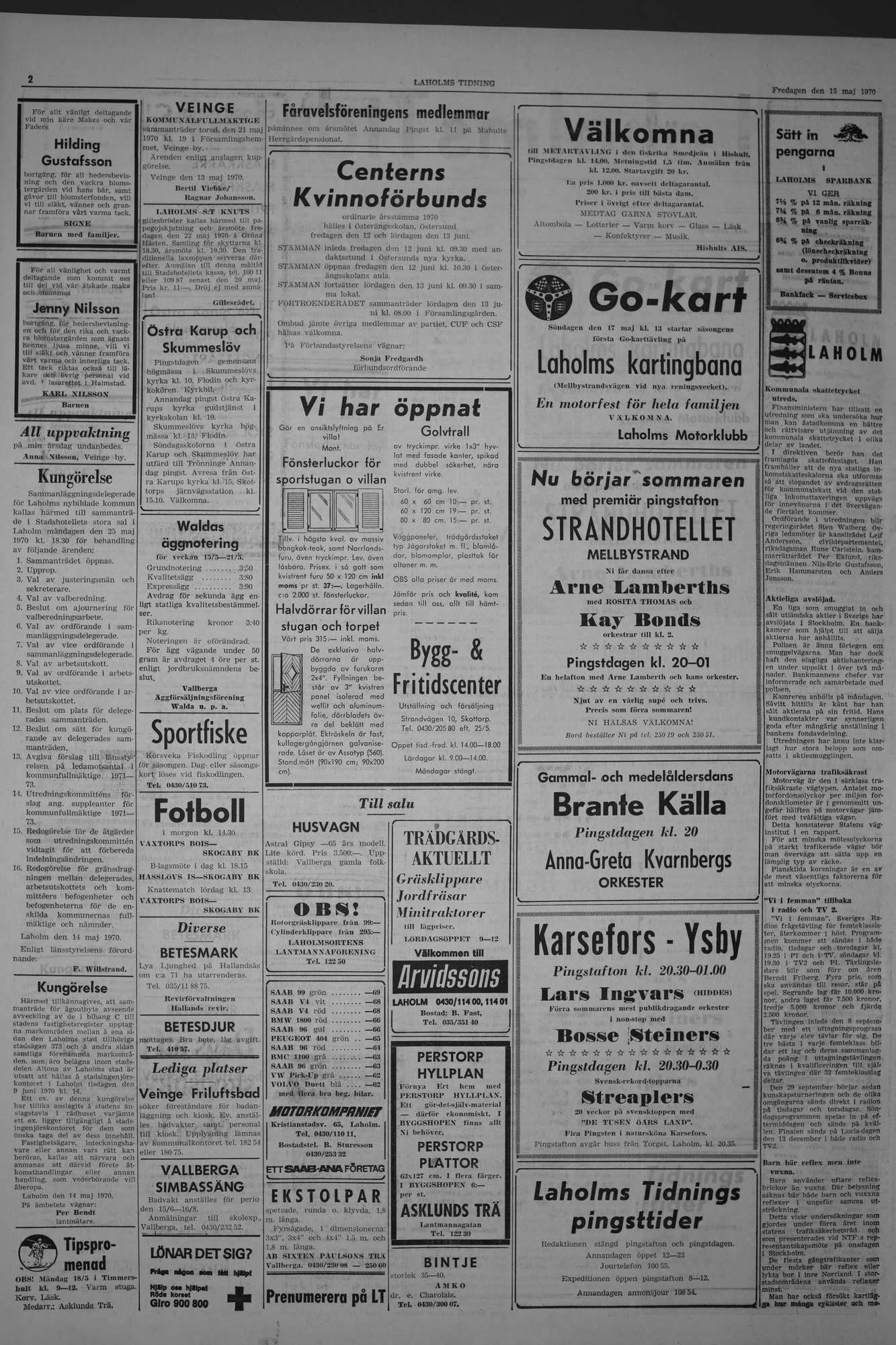 Laholms Tidning Fredag 15 maj 1970, sida 2