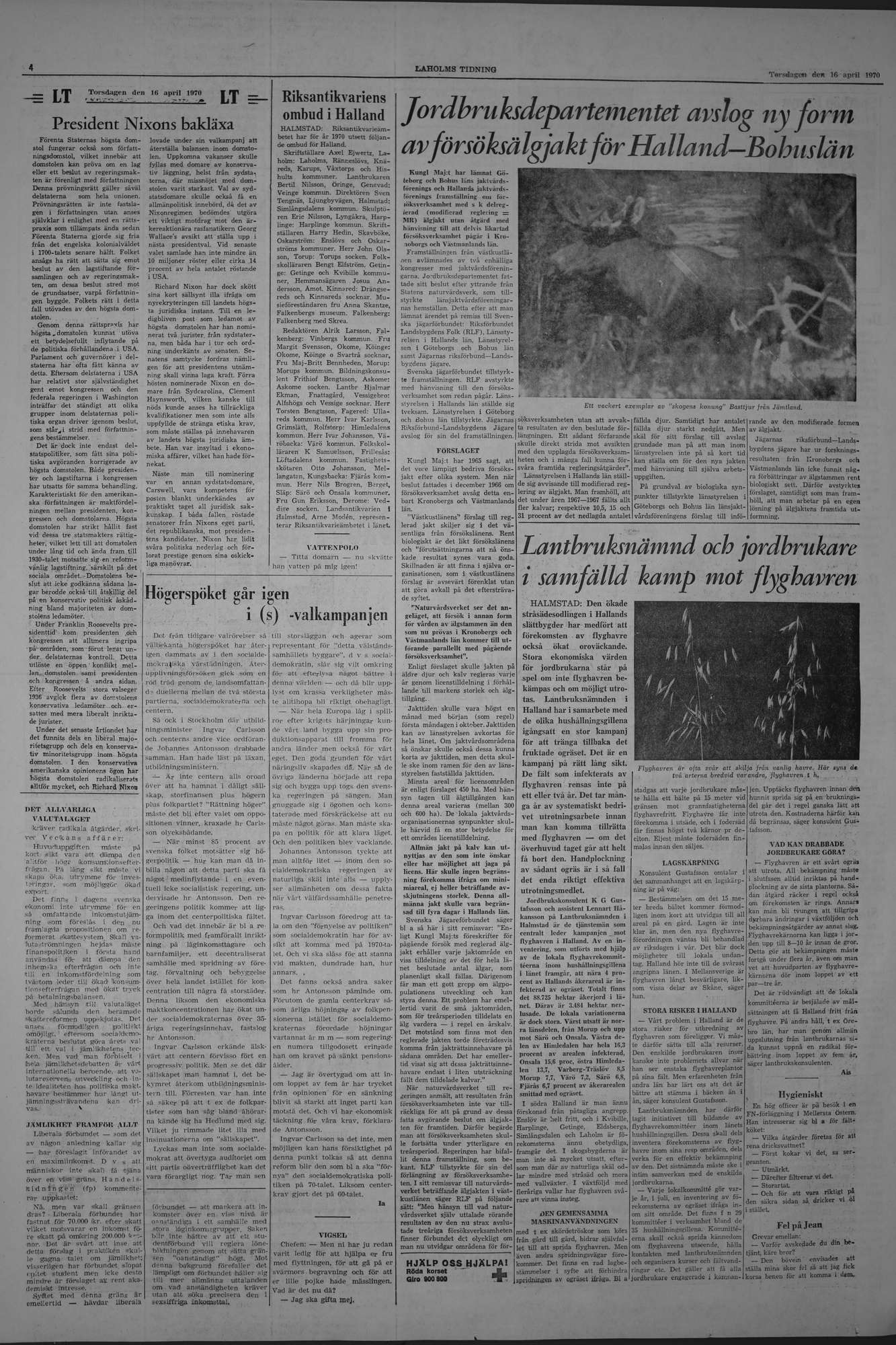 Laholms Tidning Torsdag 16 april 1970, sida 4