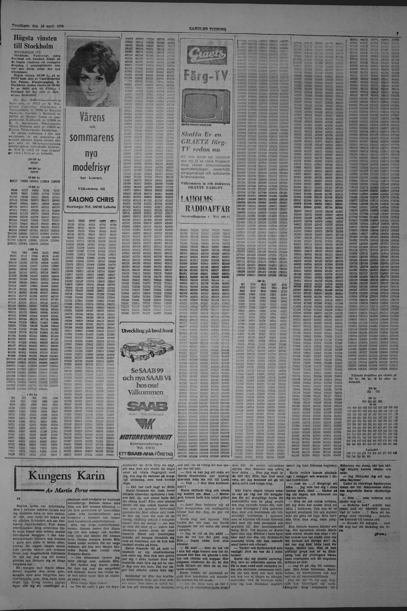 Laholms Tidning Torsdag 16 april 1970, sida 7