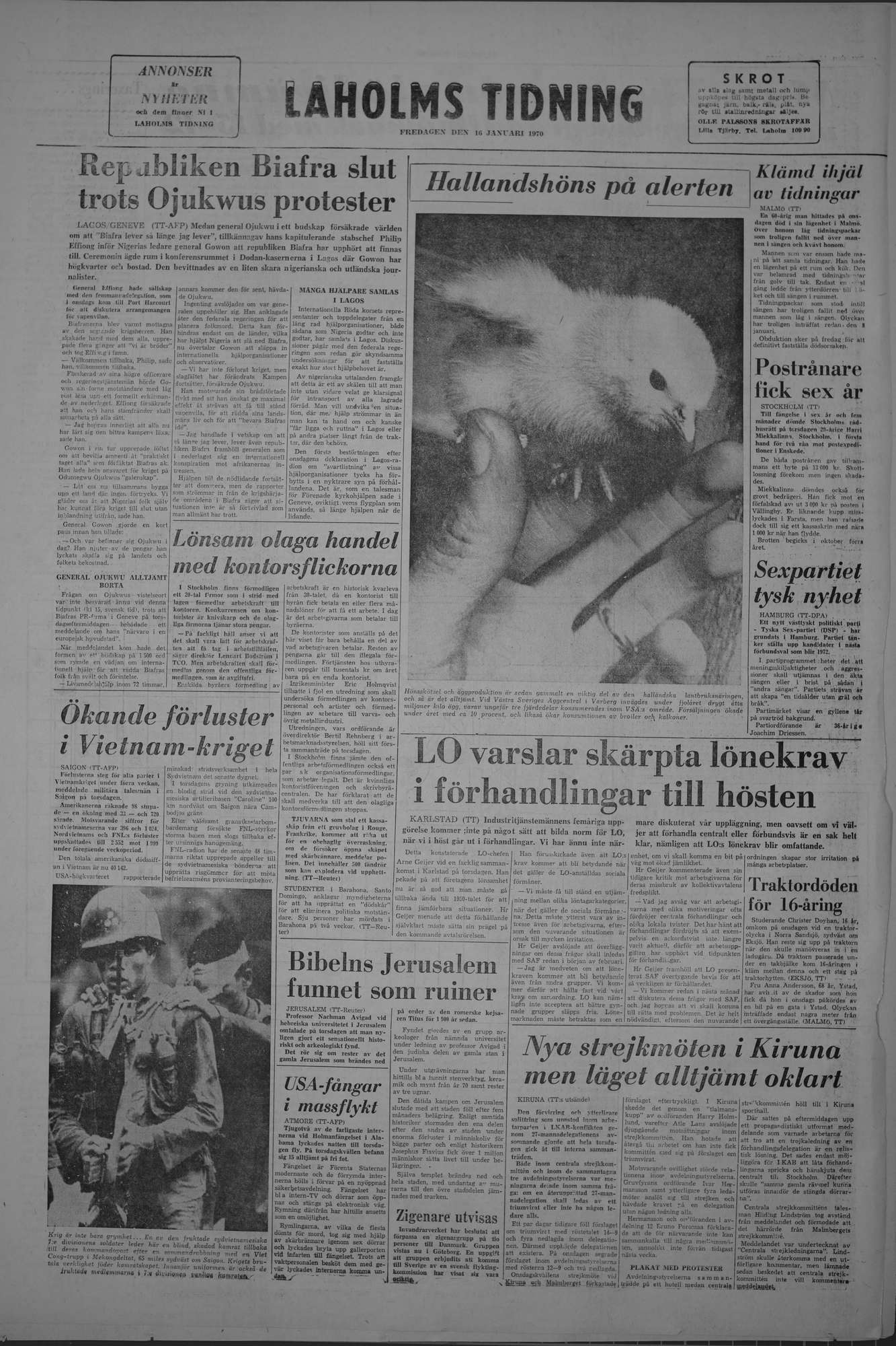 Laholms Tidning Fredag 16 januari 1970, sida 8